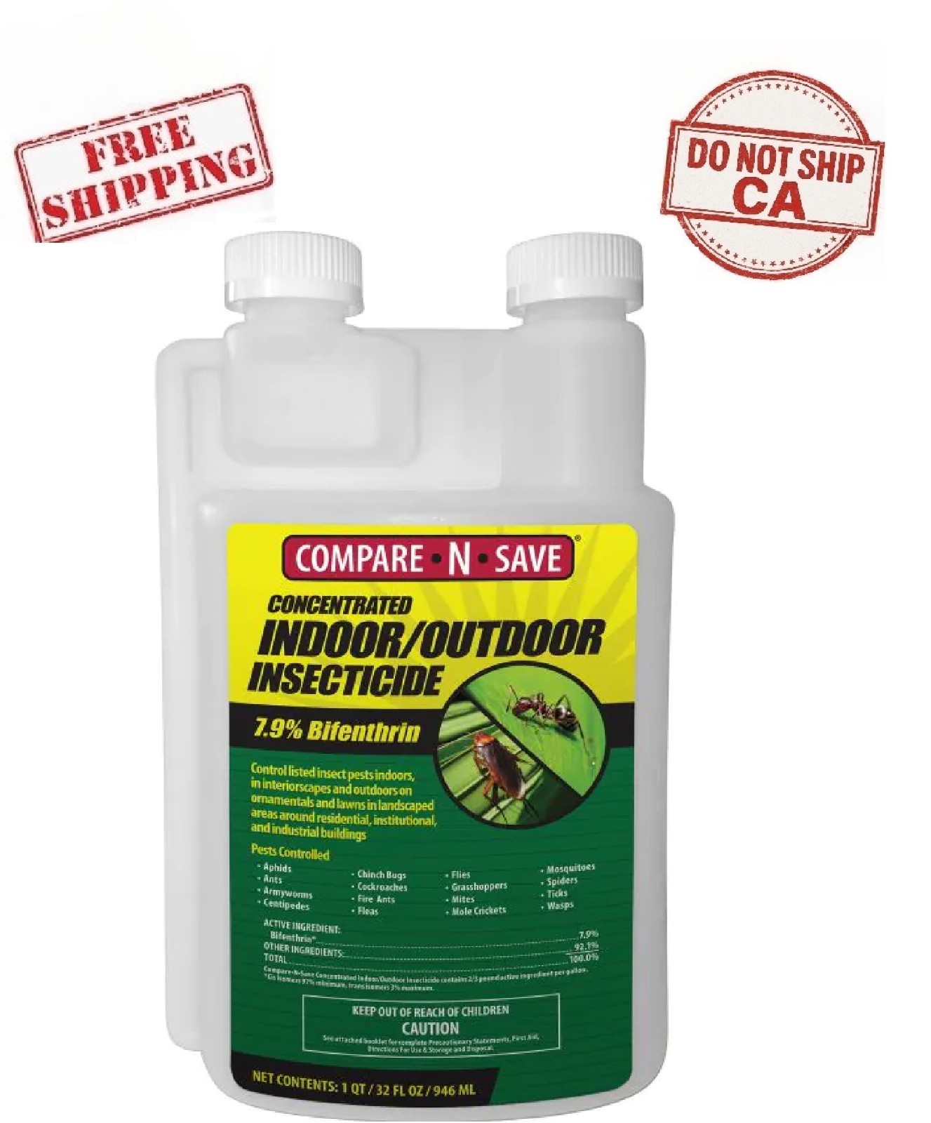 Compare-N-Save Indoor and Outdoor Insect Control Concentrate - 32oz