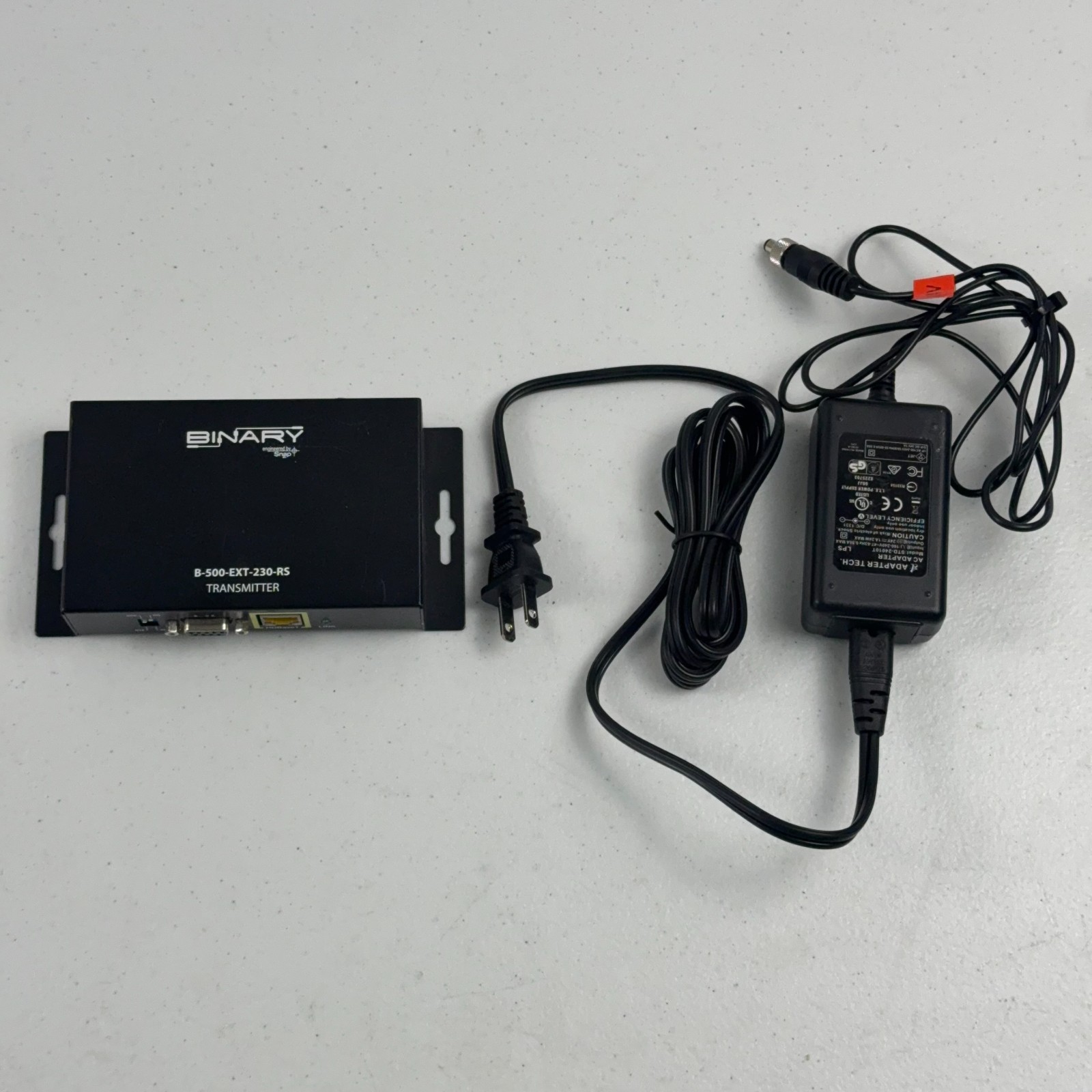 BINARY Transmitter B-540-EXT-230-RS WITH W/ Power Supply TESTED WORKING
