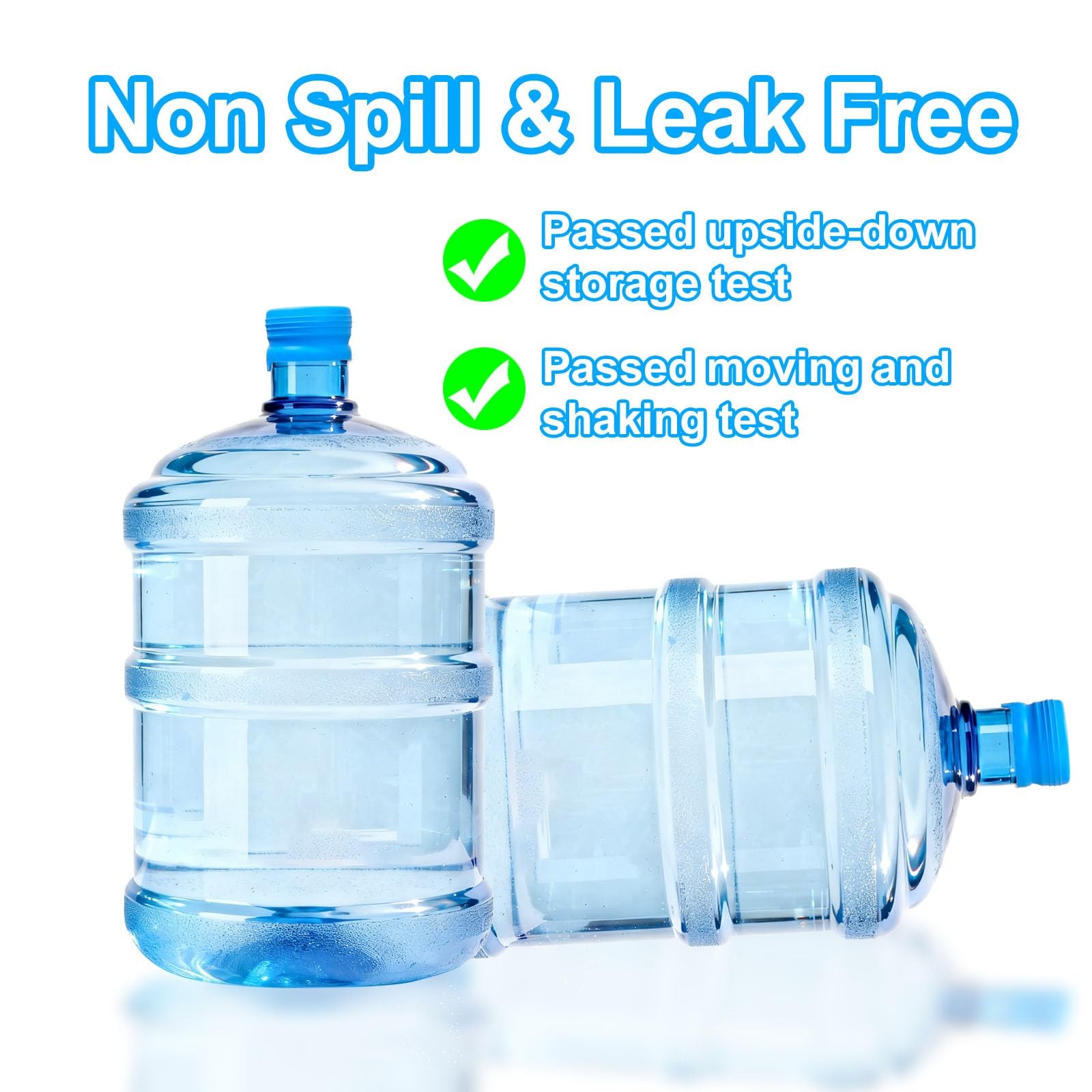 3 Pack 3 and 5 Gallon Water Jug Cap, Upgrade Silicone Reusable Replacement Ca...