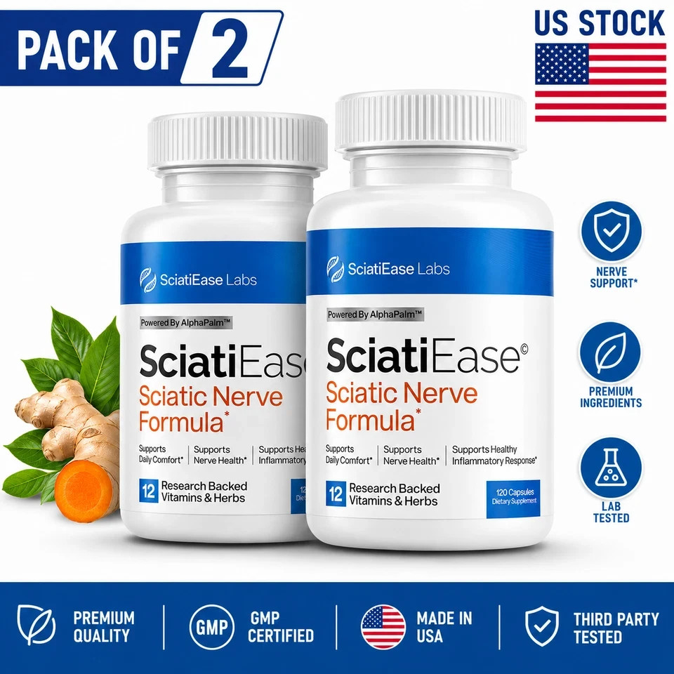 Alpha SciatiEase Sciatic Nerve Health Support Supplement Brand New
