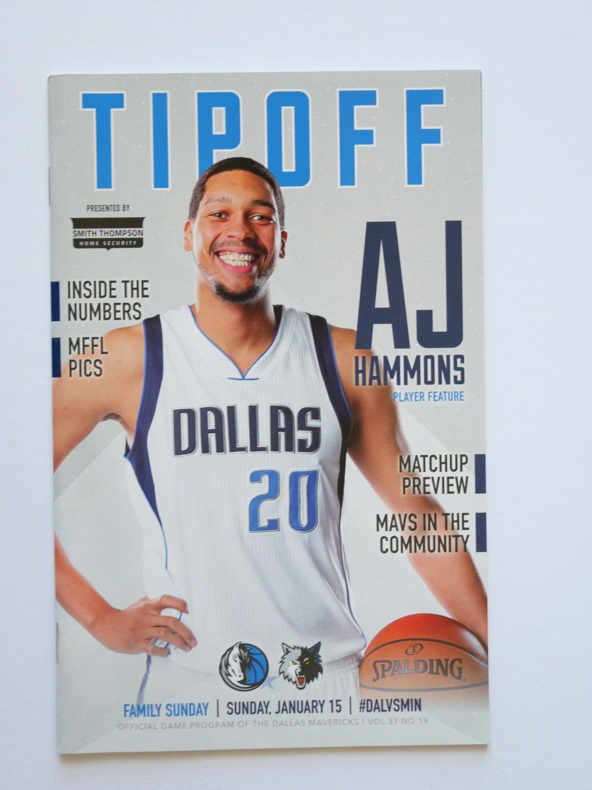 Tipoff - Dallas Mavericks Official Game Program - 1.15.17