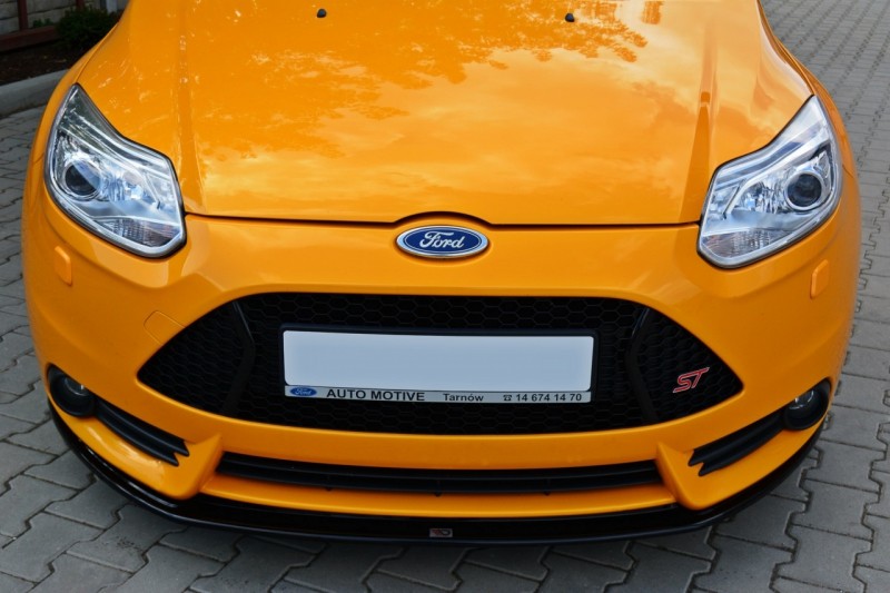 Front Diffuser Diffusor V2 Maxton Design Gloss Black For Ford Focus Mk3 St PFL