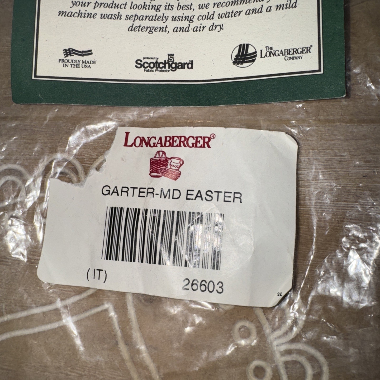 Longaberger Vintage Retired NWT Easter Medium Garter