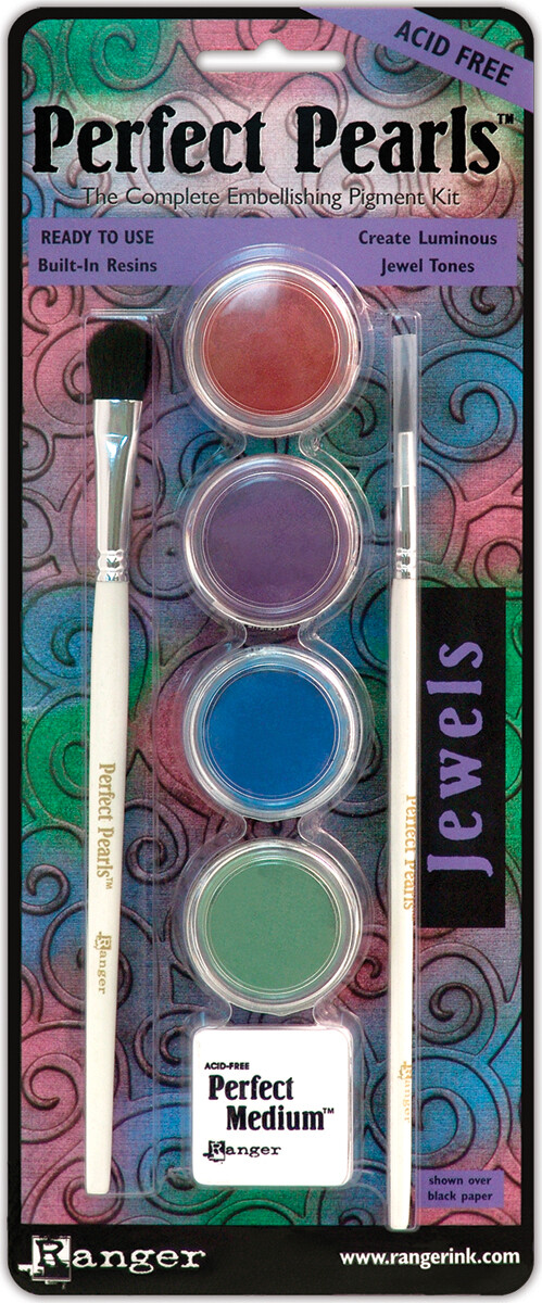 Ranger Perfect Pearls Pigment Powder Kit-Jewels (Pack of 1)
