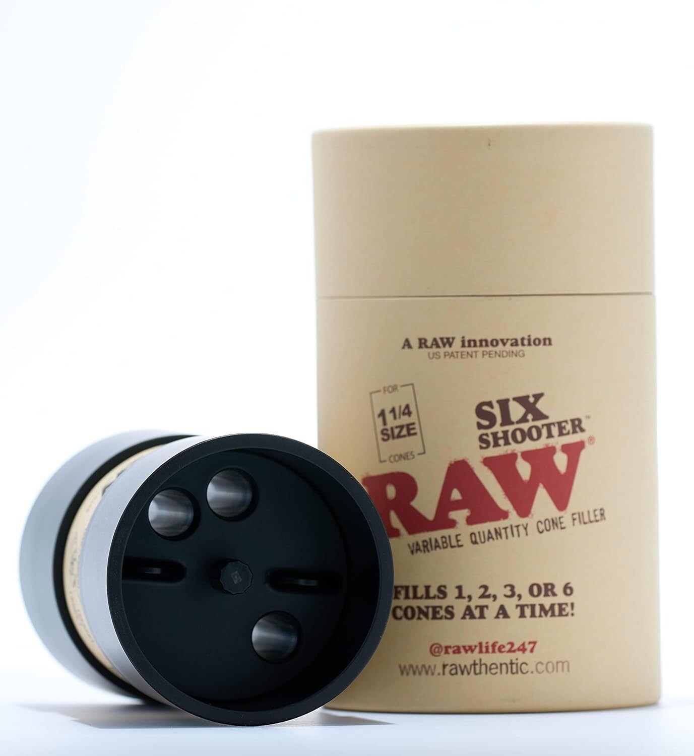 RAW Six Shooter Cone Filler – Fill 1, 2, 3, or 6 Cones at Once – 1 1/4