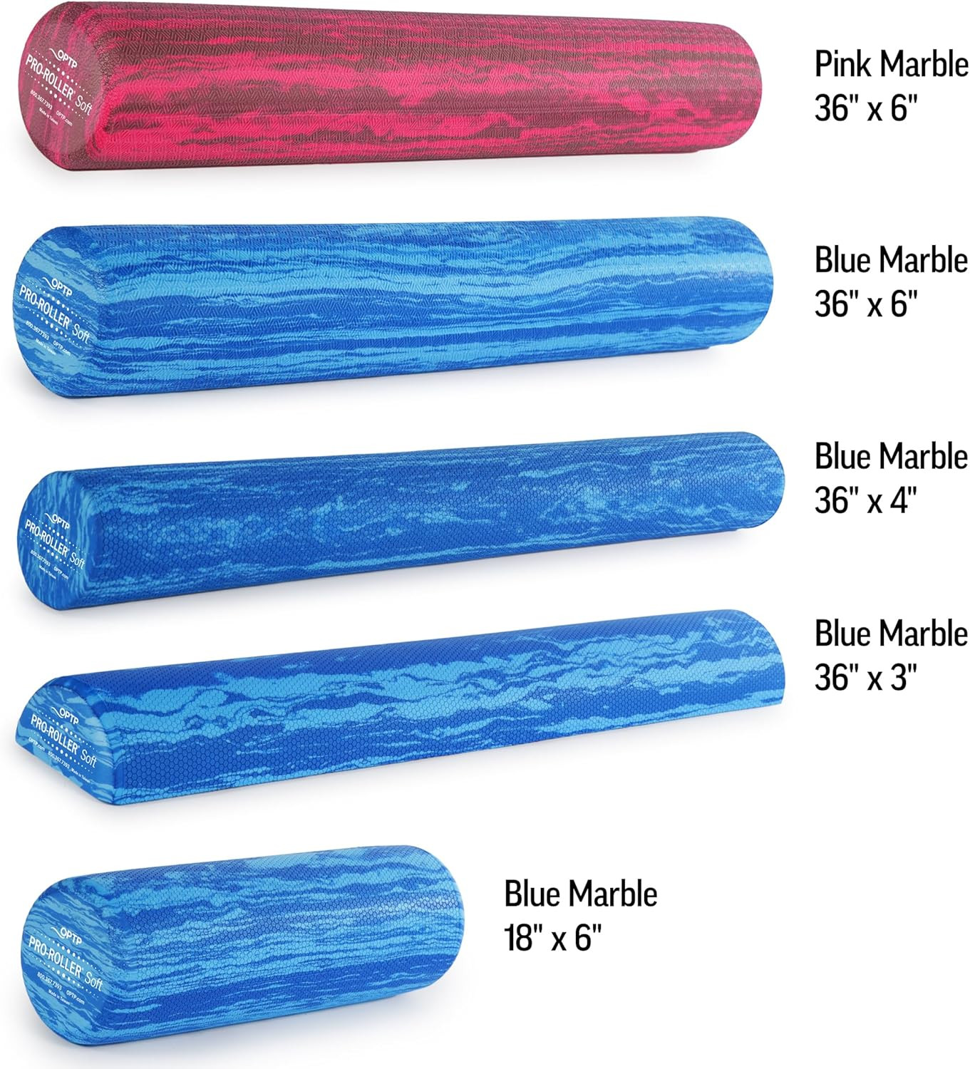 OPTP Pro-Roller Soft Density Foam Roller – Low Density Soft Foam Roller for Phys