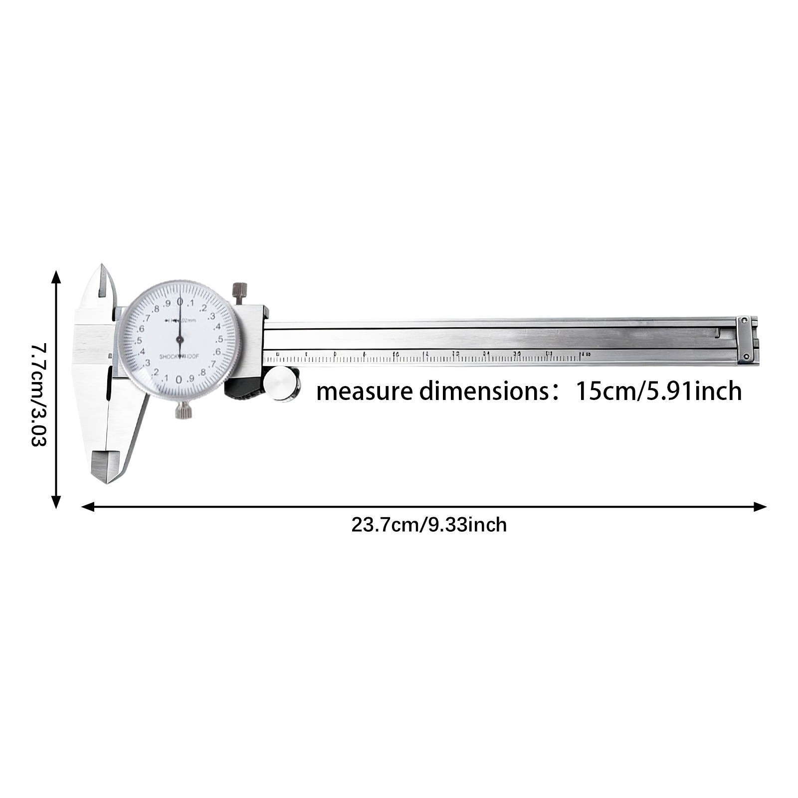 Stainless Steel Dial Caliper Precision Measuring Tool Measuring Caliper
