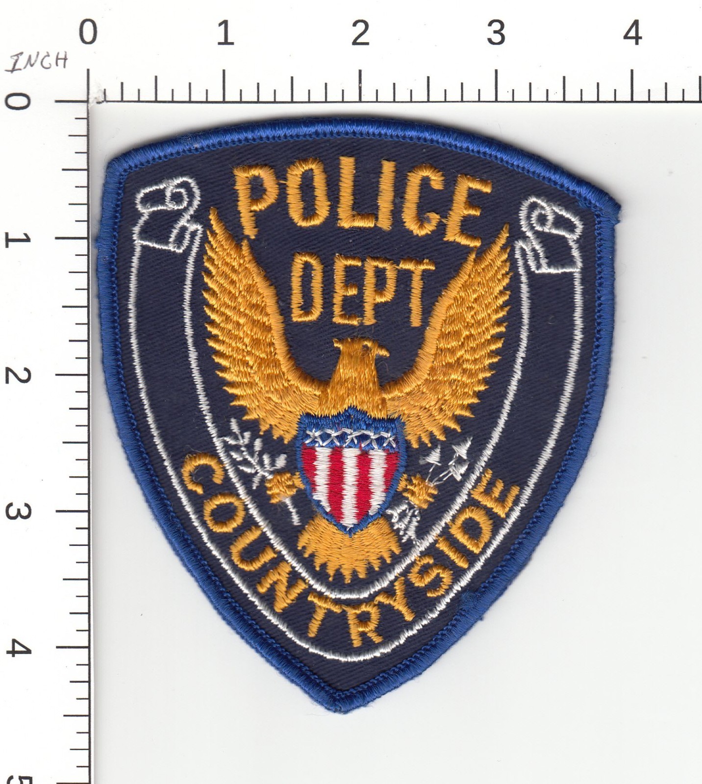 VINTAGE ORIGINAL COUNTRYSIDE ILLINOIS CC BACKING COLLECTIBLE POLICE PATCH