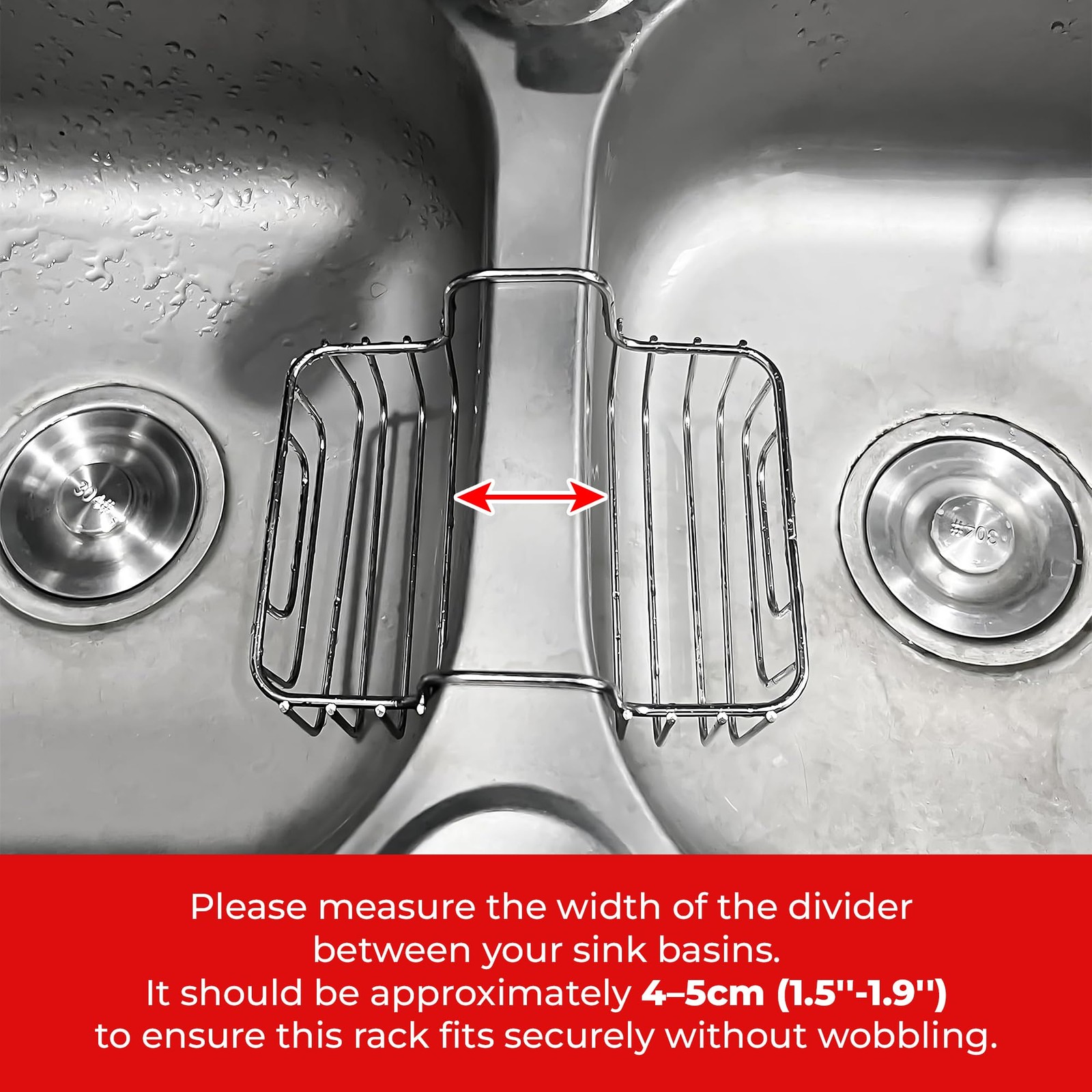 Stainless Steel Sponge Holder for Kitchen Sink - Never Rust Hanging Saddle Do...