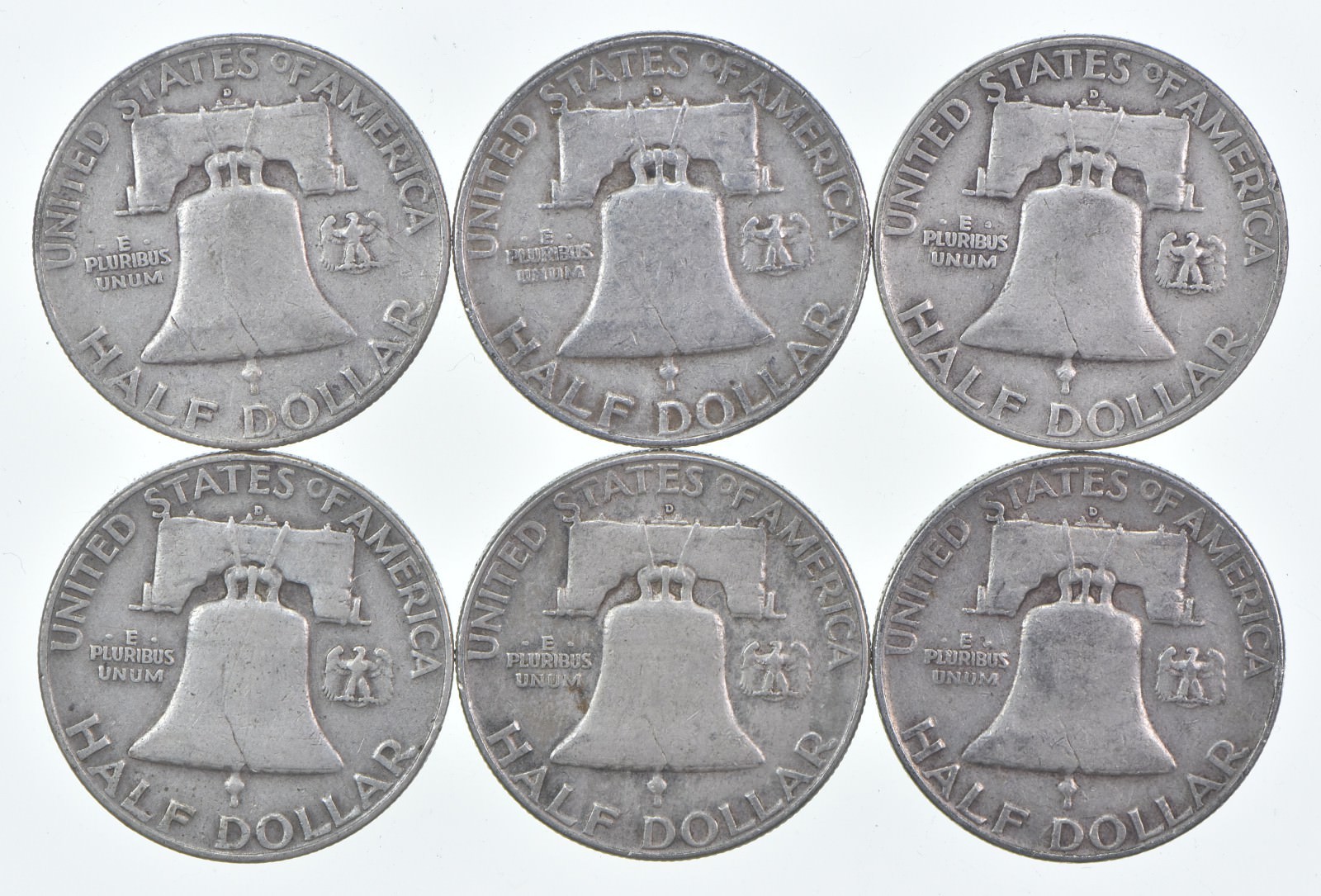 1954-D Franklin Half Dollar Circulated 90% Silver (1pc)