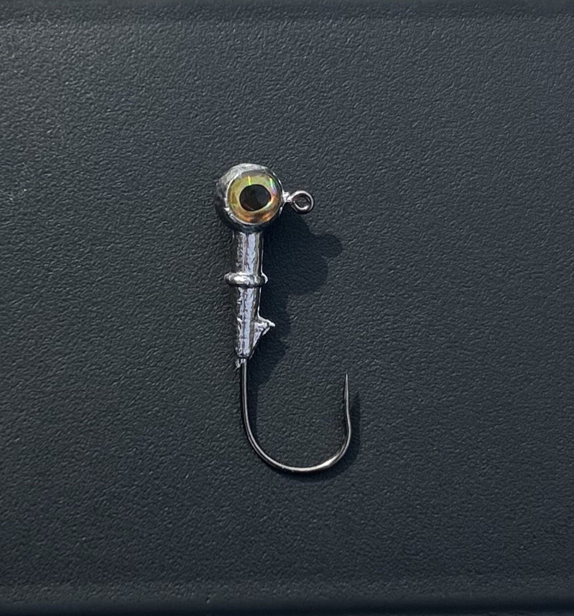 Bag Of 15 1/4 Oz Round Head With 3D Eyes Jig Heads, 2/0 Mustad Ultra Point Hooks