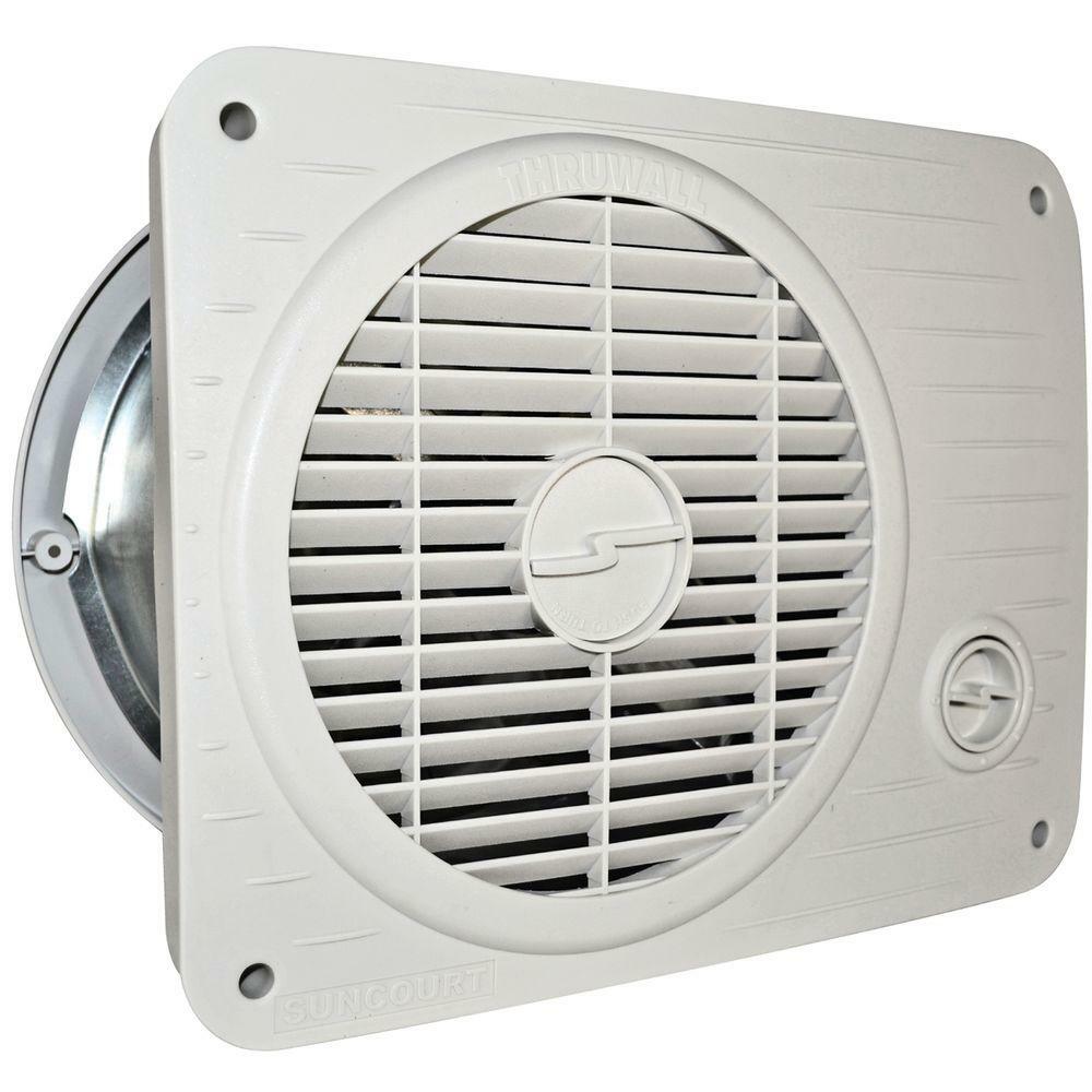 Suncourt Thru Wall Fan Variable Speed Hardwired Quiet Operation Rotating Grille