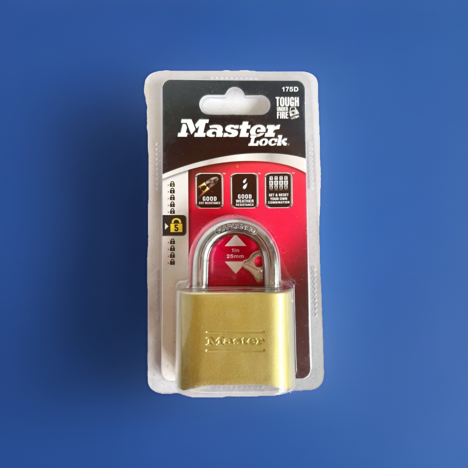 NEW - Master Lock Steel Resettable Double Locking Combination Padlock, 175D