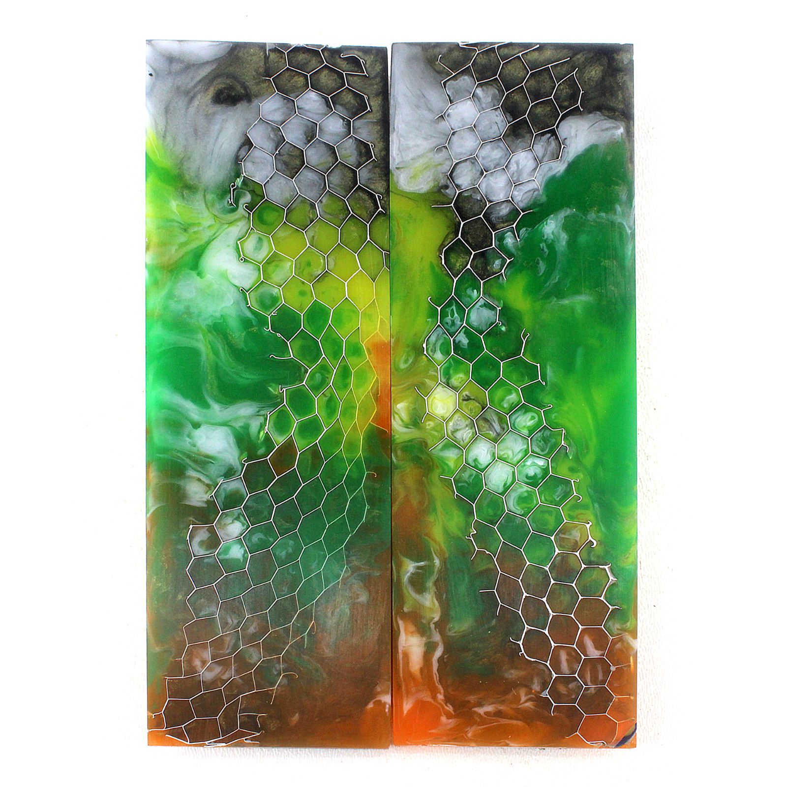 Resin Art Knife Making Scales with Aluminum Hex Handle Material 6 x 2 x 1/4 in