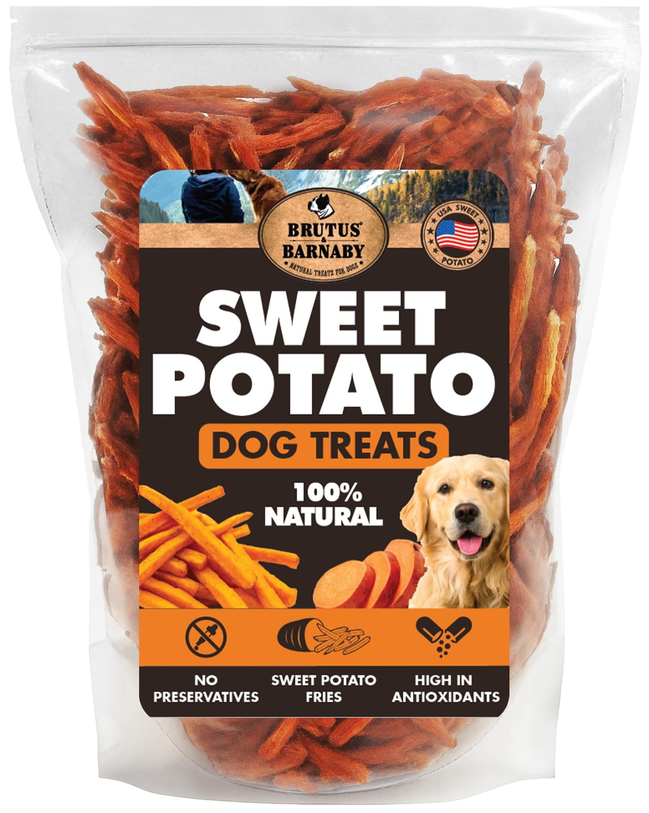 Sweet Potato Dog Treats- No Additive 2 Pound (Pack of 1)