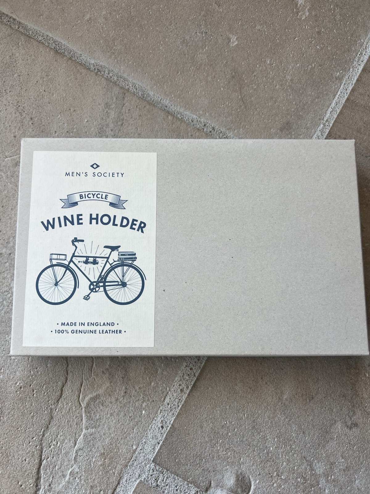 Men's Society Bicycle Wine Holder - Leather Brown
