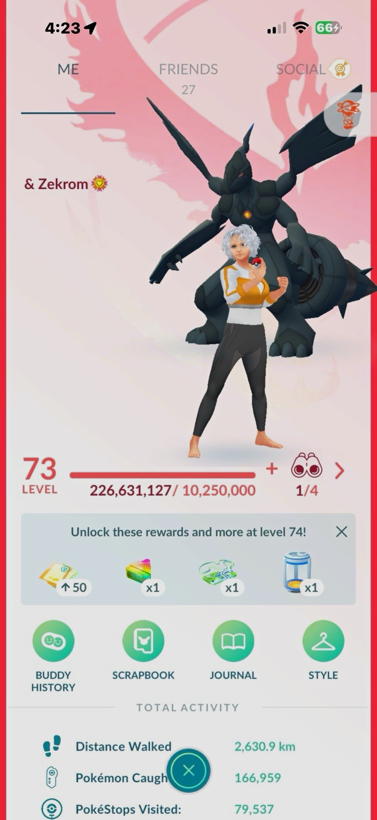 Pokémon GO Level 73