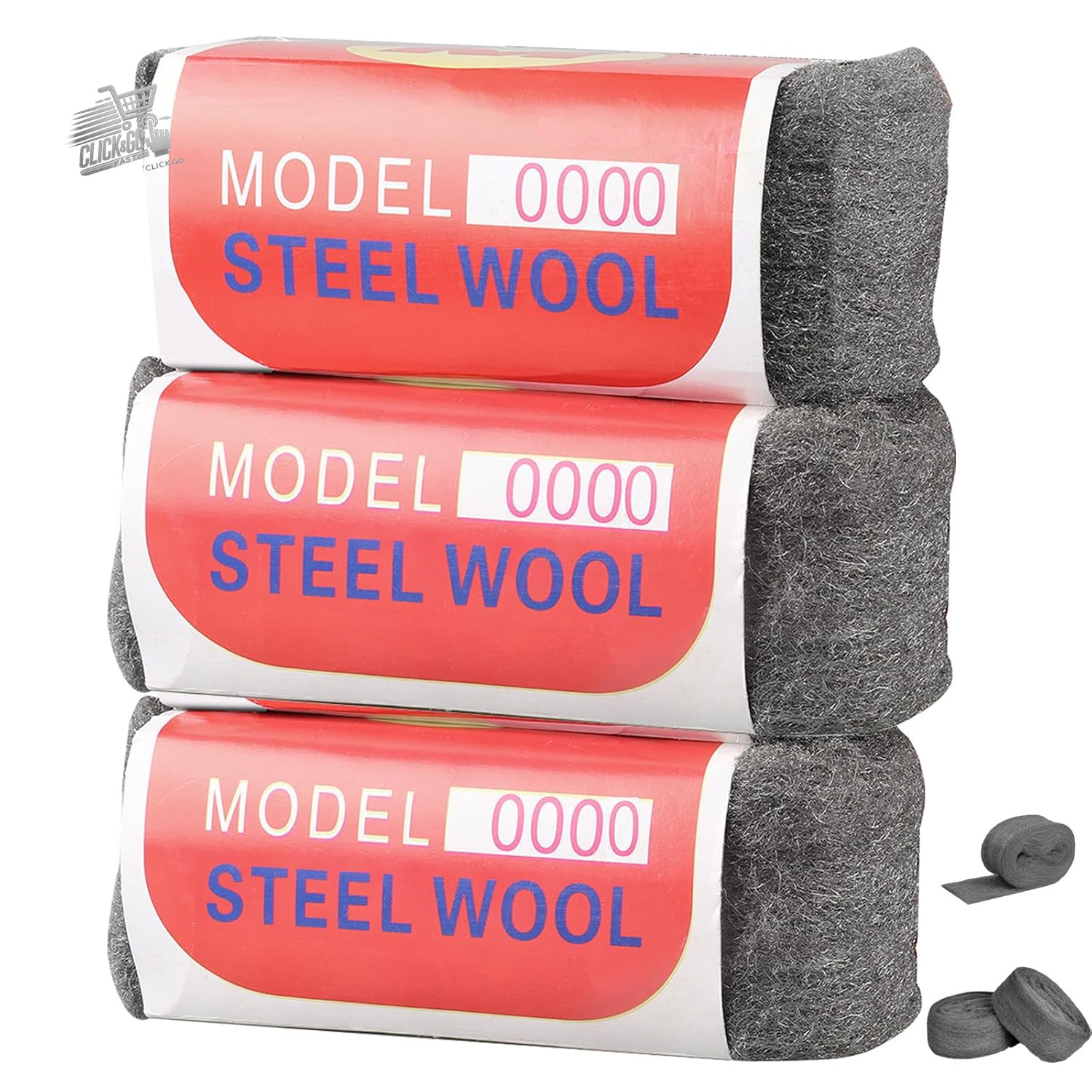 Steel Wool, 3 Rolls Of Steel Wool 0000, 4 M Of Steel Wool 0000 Fin