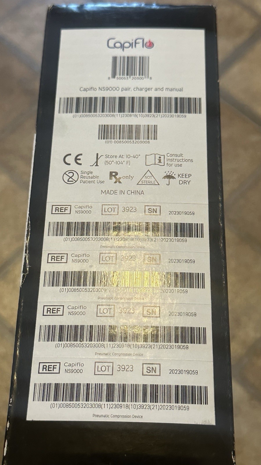 CAPIFLO NS9000 DVT Sequential Compression Device Brand New