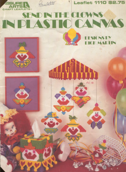 Send In The Clowns In Plastic Canvas Booklet Leisure Arts 1110 Leaflet 7 Mesh