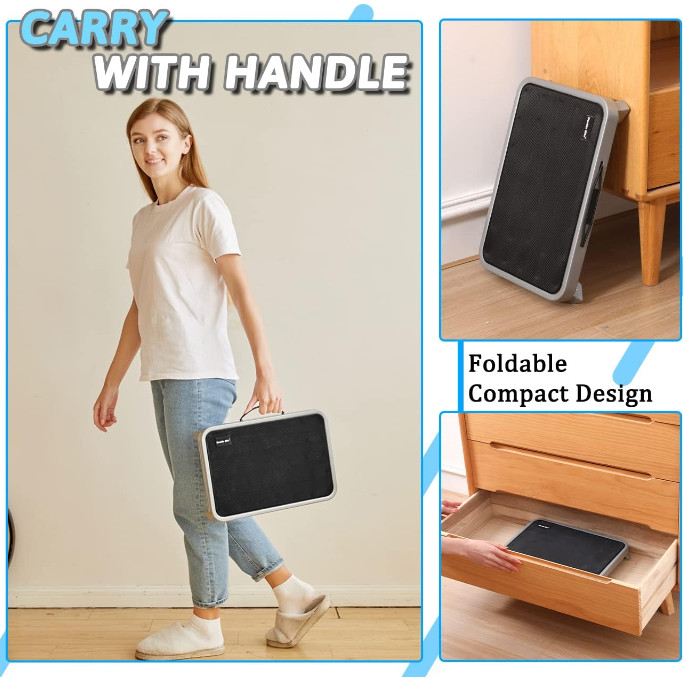 3 Levels Adjustable Folding Step Stools for Adults, Sturdy Metal RV Step Stool,