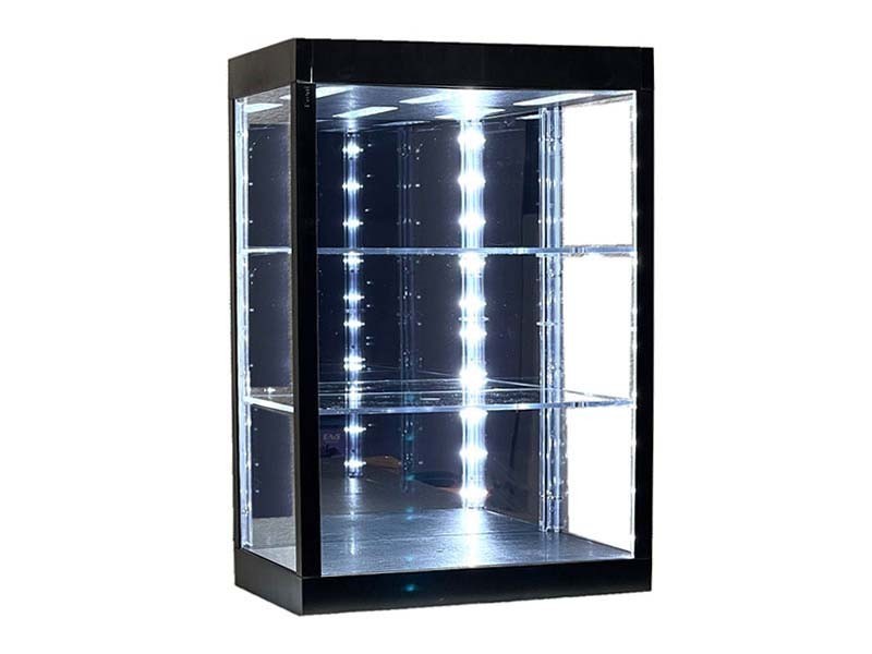 3-Tier Collectible USB Powered LED Display Case w/ Top & Front Lighting 8827MBK
