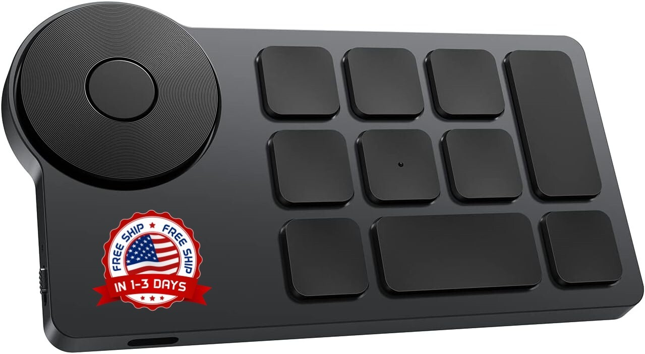 Teclado de acceso directo inalámbrico con control remoto programable Negro NUEVO