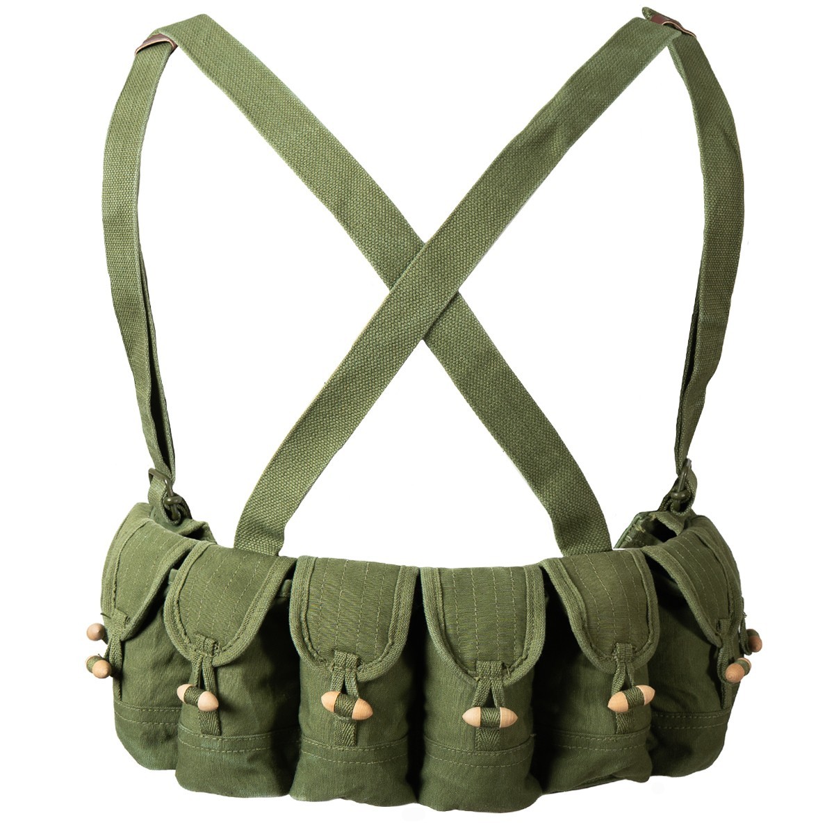 Original Chinese Chicom Type 56 Chest Rig - Olive - Grade 1 Surplus Bandolier