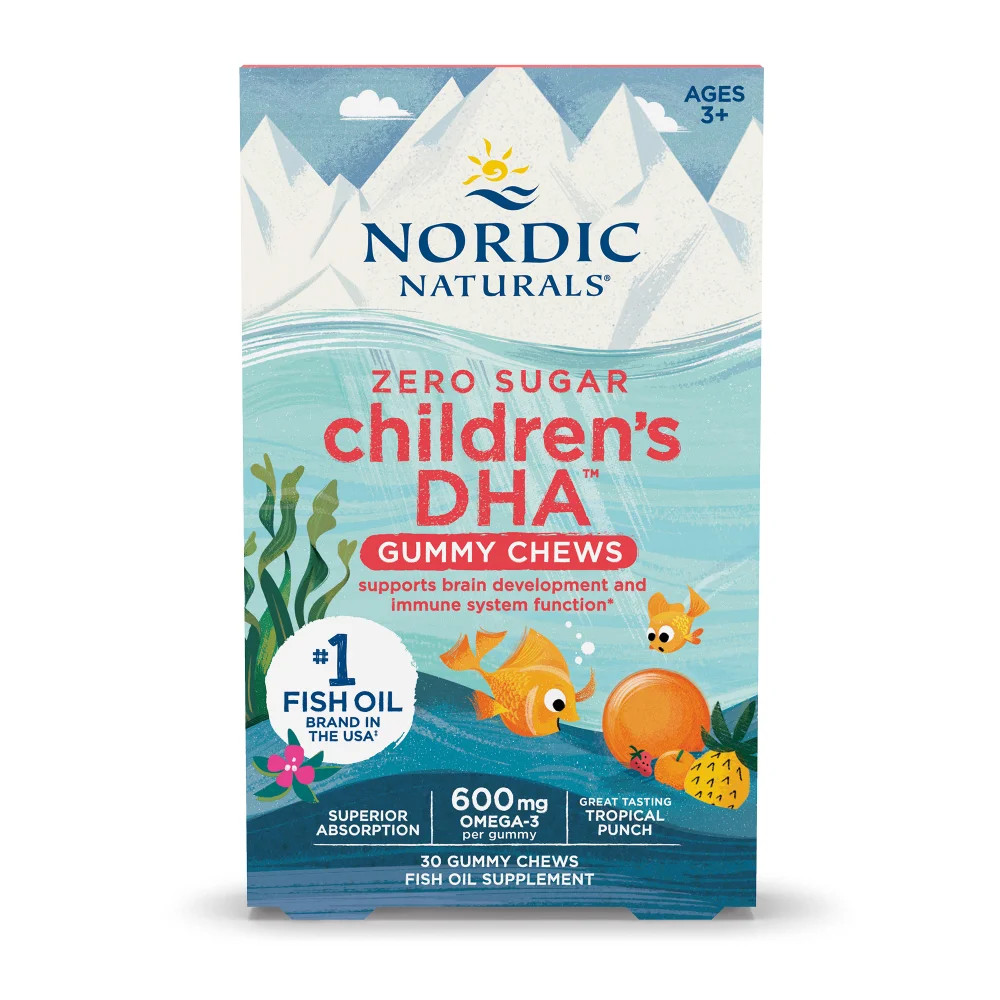 Nordic Naturals Children's DHA Gummies - Tasty Chewable Omega-3s for Kids, 30 Ct
