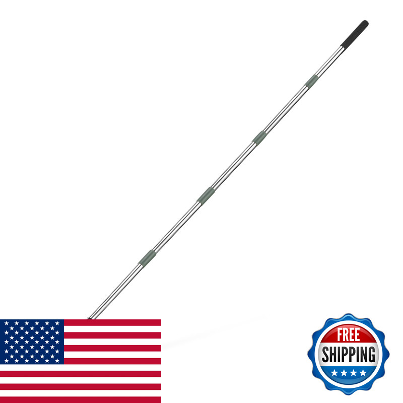 Retailer Basics - Garden Rake 38.5 - 80.5 Adjustable Steel Handle