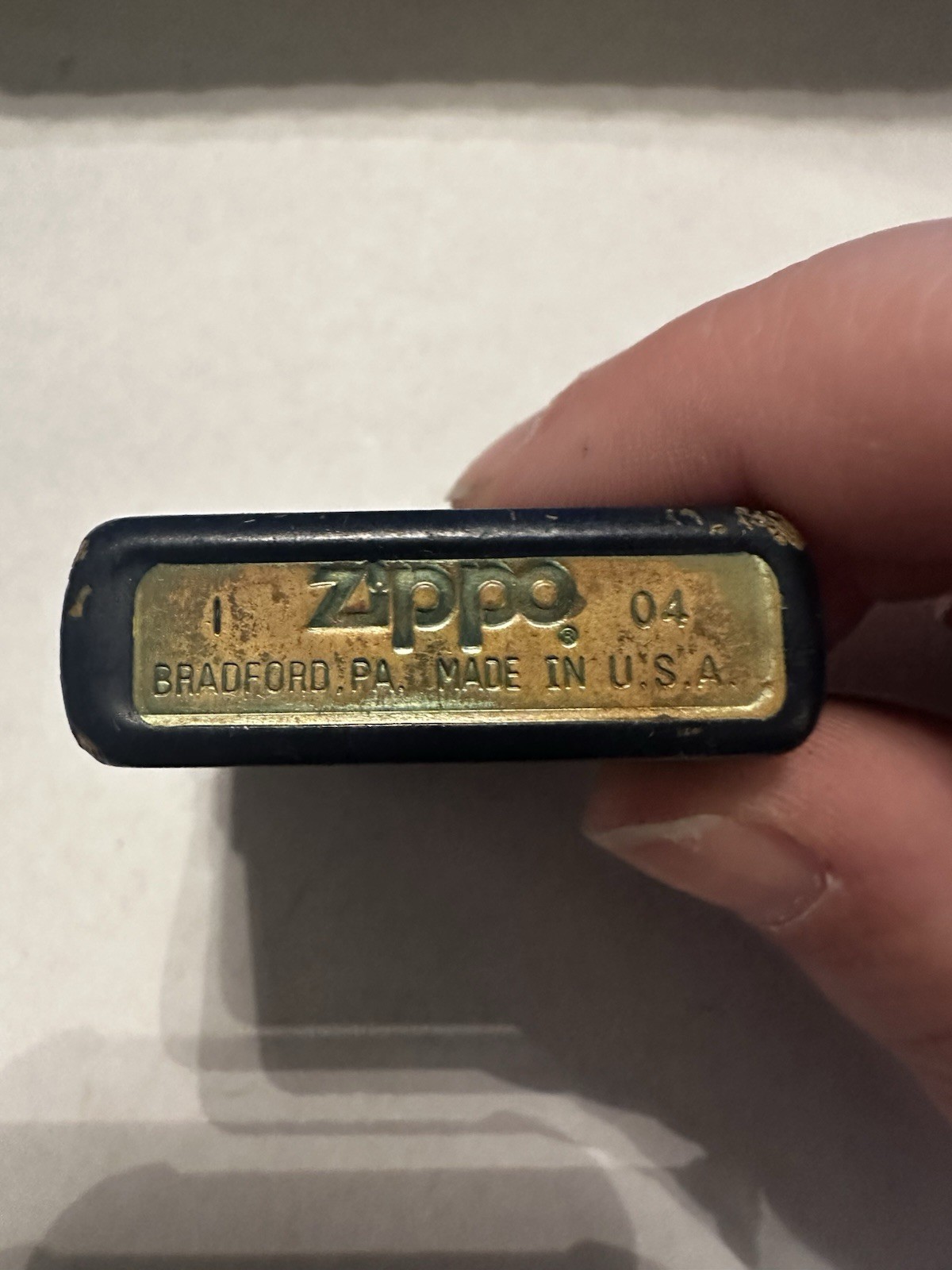 Classic Navy Blue Matte Zippo windproof lighter 2004