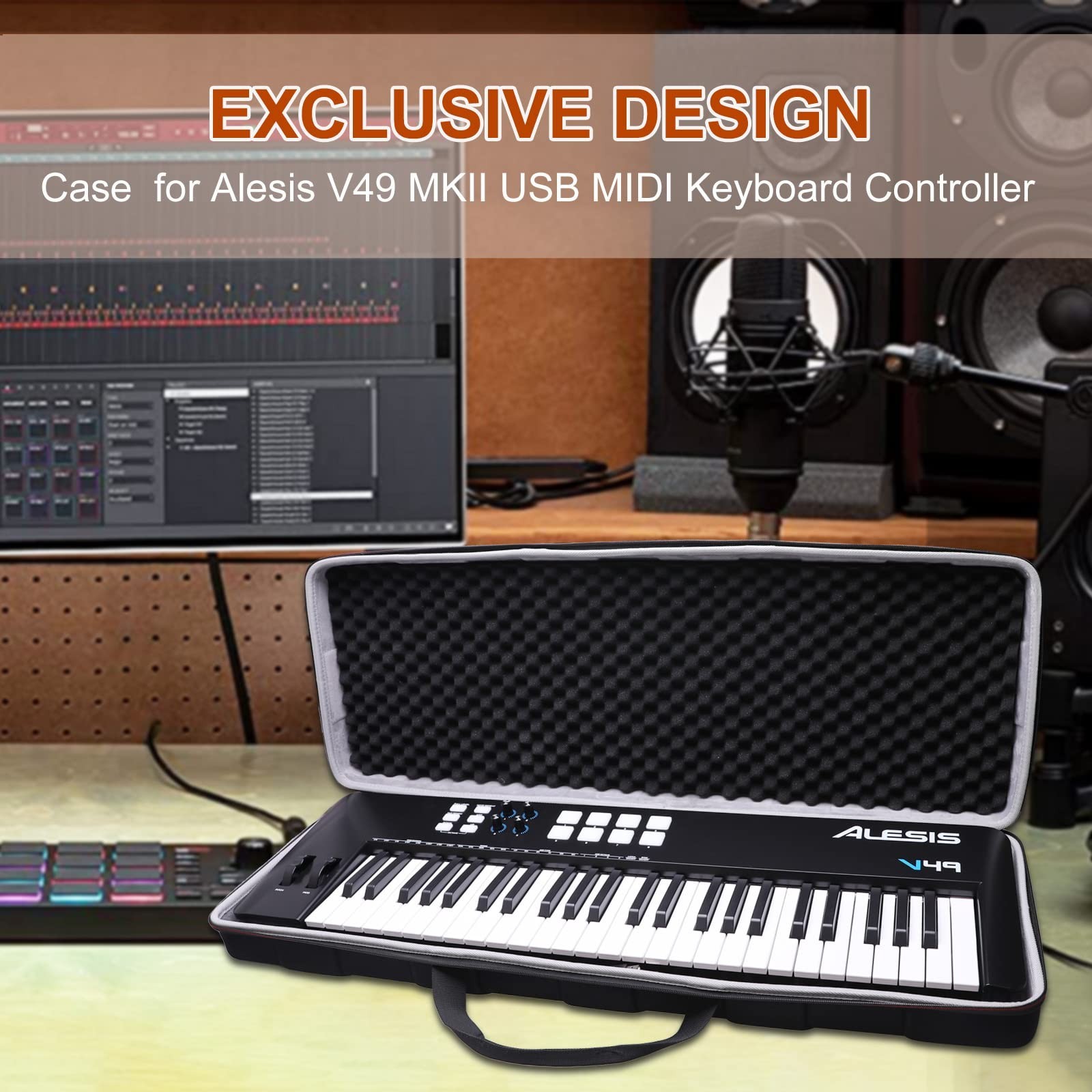 LTGEM Controller Case for Alesis V49 MKII USB MIDI Keyboard Controller, Hard ...