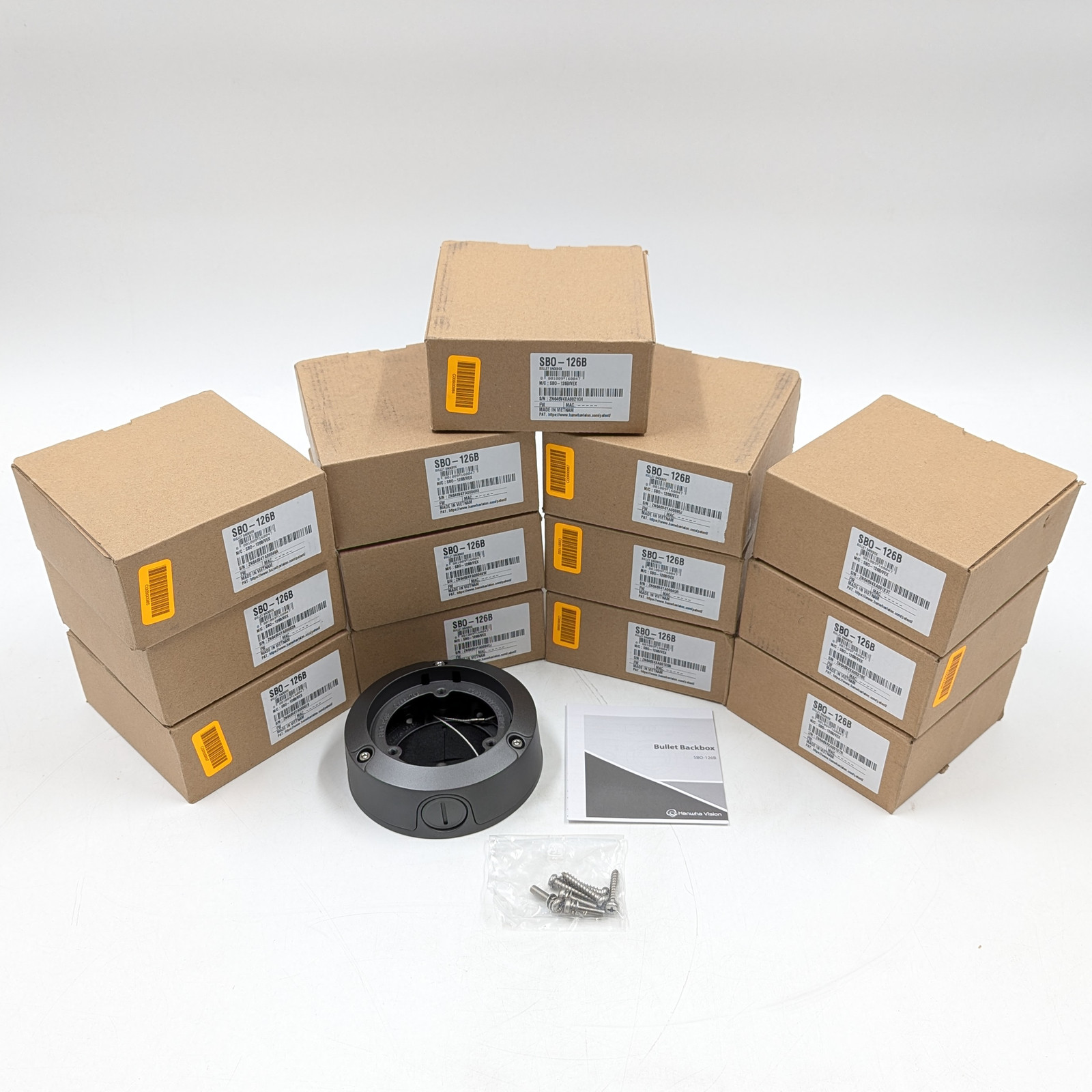 Hanwha Vision Black Box For XNO-L6080R Surveillance Camera (SBO-126B) Lot of 13