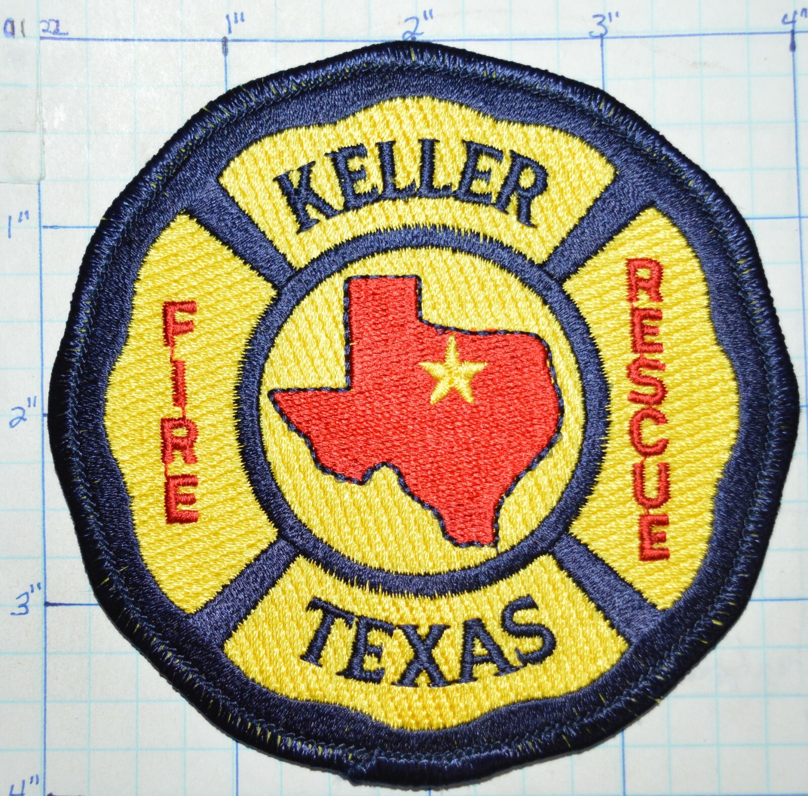 TEXAS, KELLER FIRE DEPT RESCUE 4" PATCH