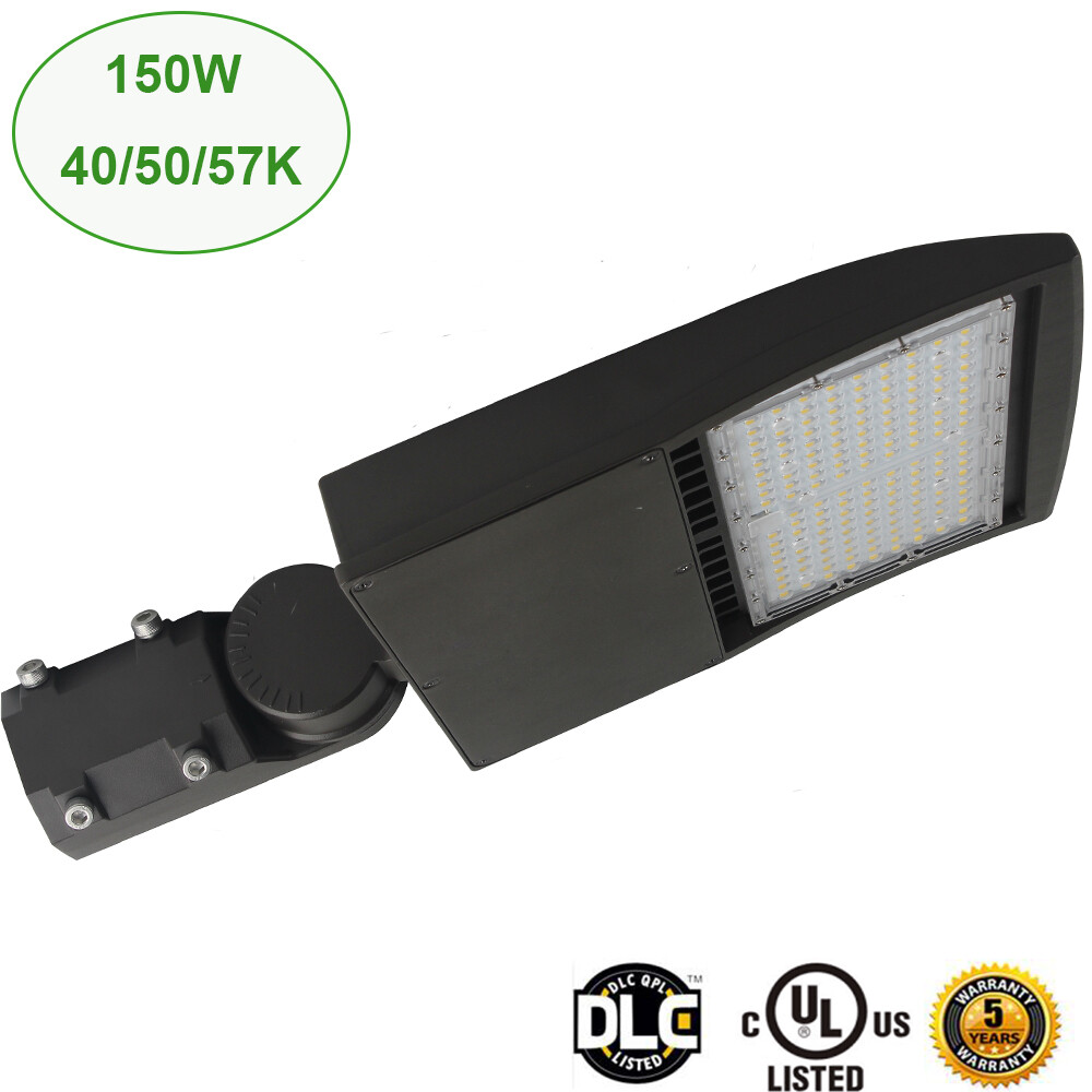 450W MH Equiv. 150W LED Shoe box Lights with Slip Fitter Mount for Parking Lot