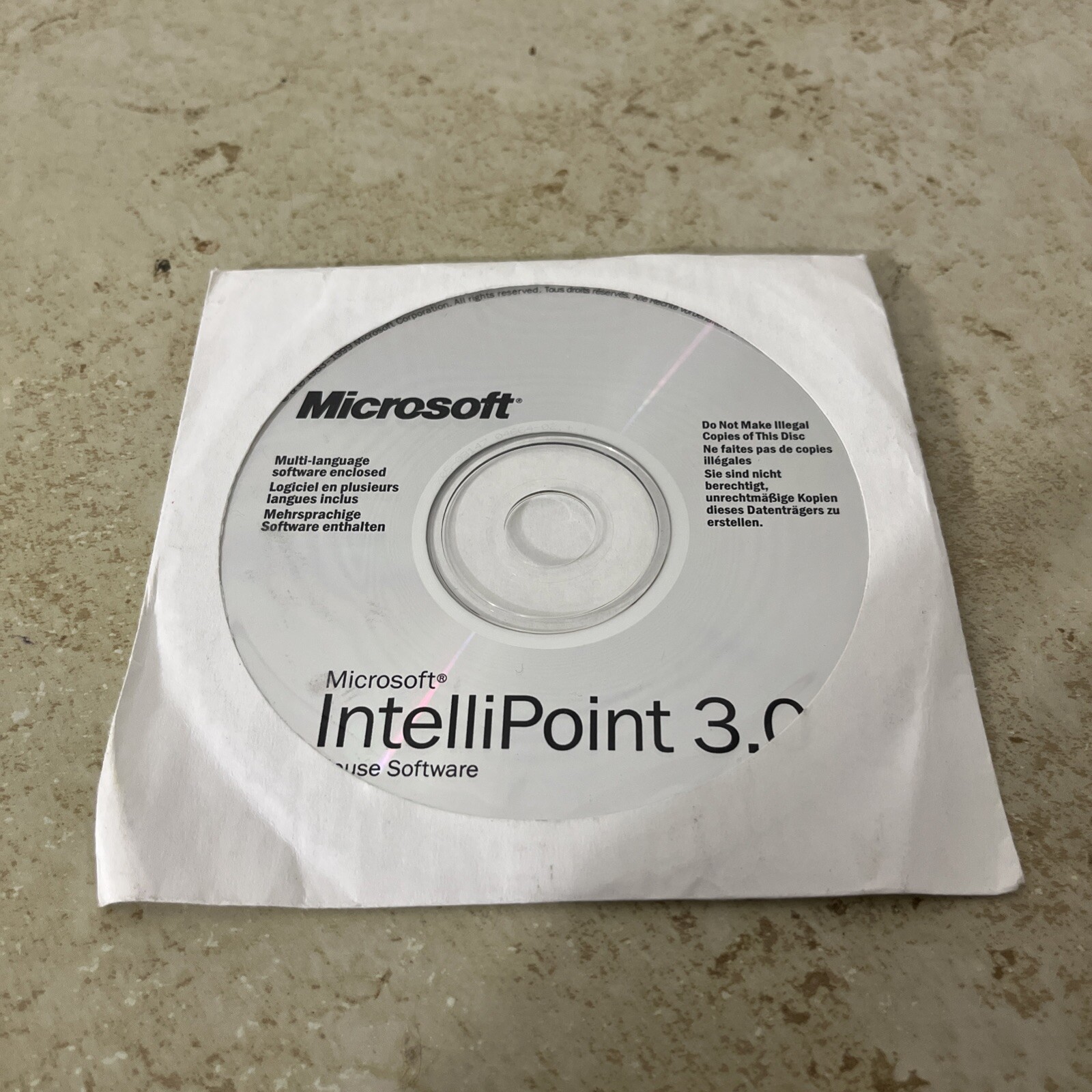 Genuine Microsoft IntelliPoint 3.0 Mouse Software CD-ROM