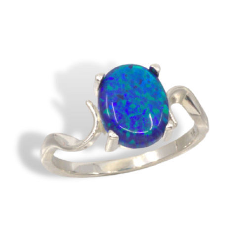 Oval Cabochon Swirl Ring Mounting