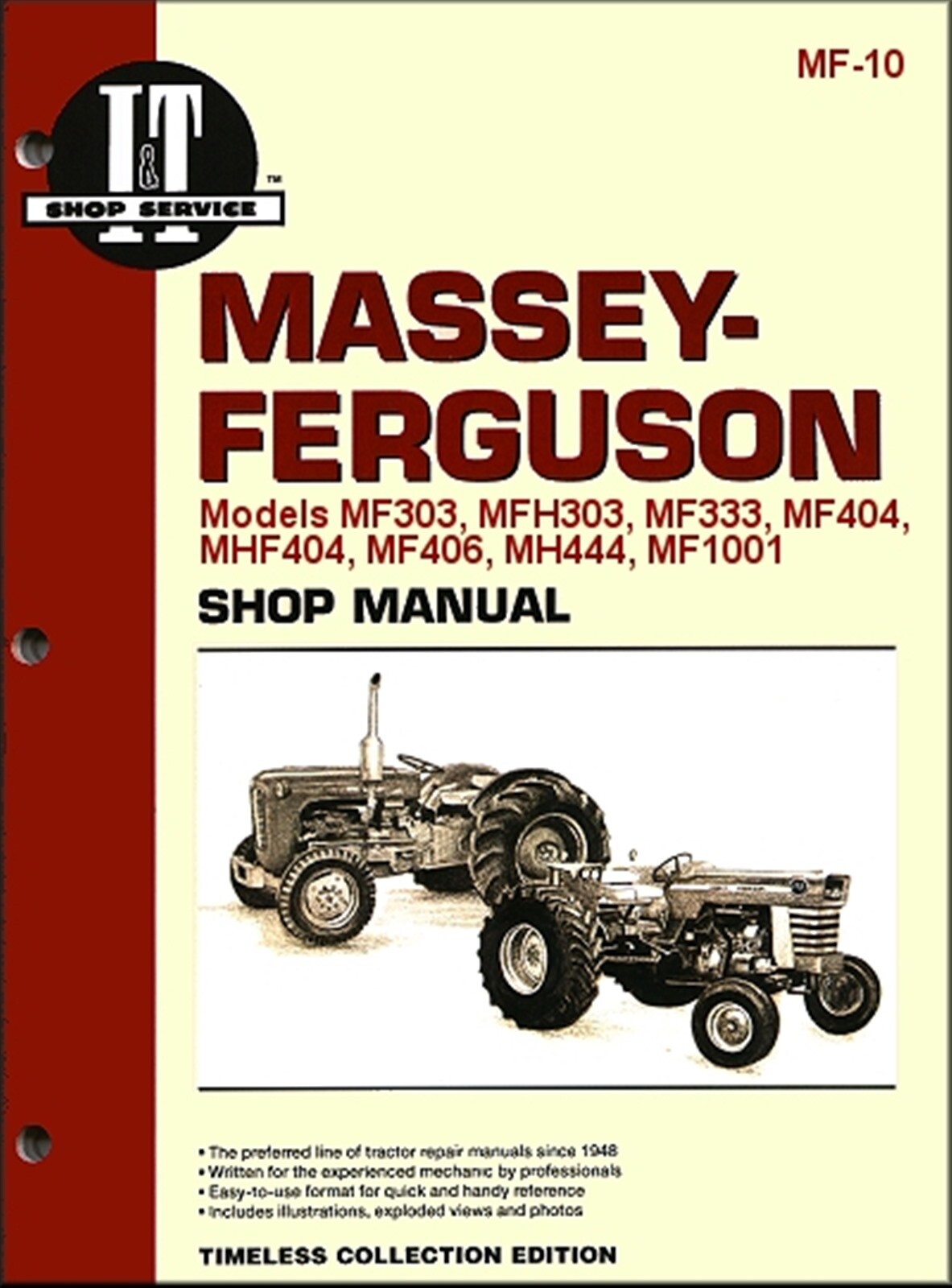 Massey-Ferguson Repair Manual MF303, MFH303, MH333, MF404, MHF404, MF406, MH444,