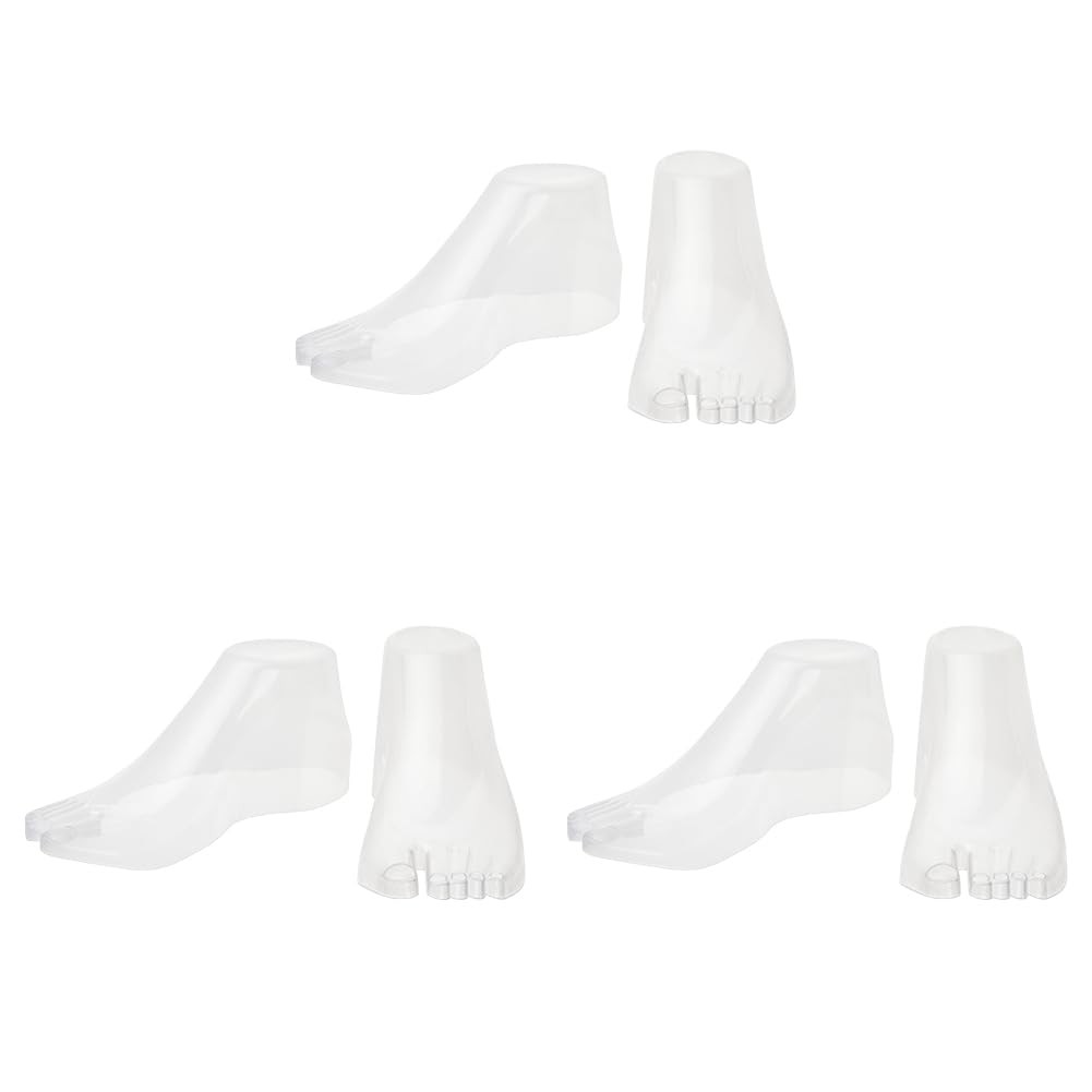 3 Pairs Plastic Foot Model Tools Stretcher Sandal Support Shaper Clear Shoes ...
