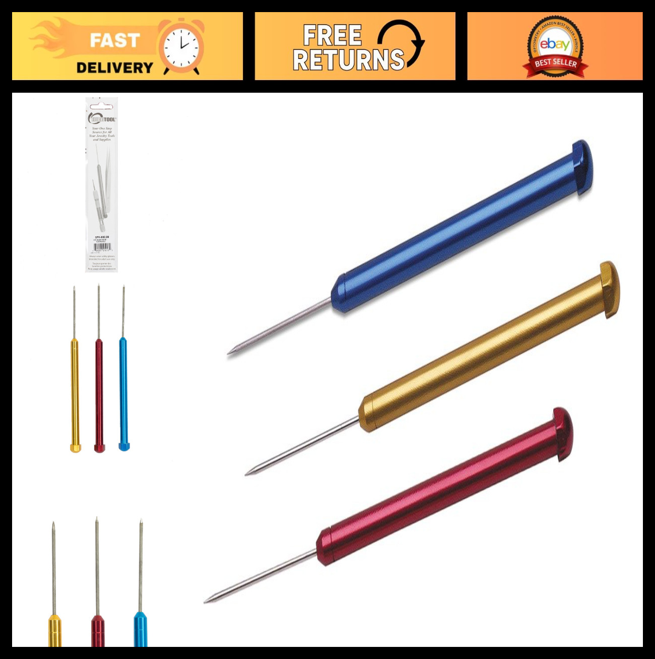 Premium Titanium Soldering Pick Set of 3, 6.5" Precision Tools for Electronics