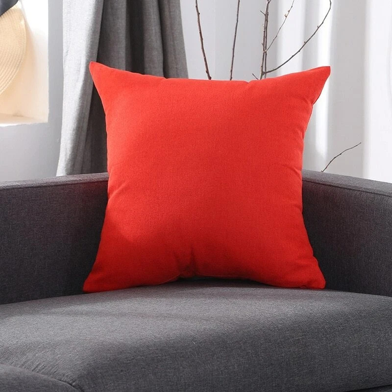 1x Pillow Case.[16"x16"] Red Solid 200TC 100%Cotton