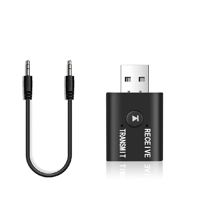 2in1 Bluetooth 5.0 USB Audio Transmitter Receiver Adapter Wireless for Car TV PC