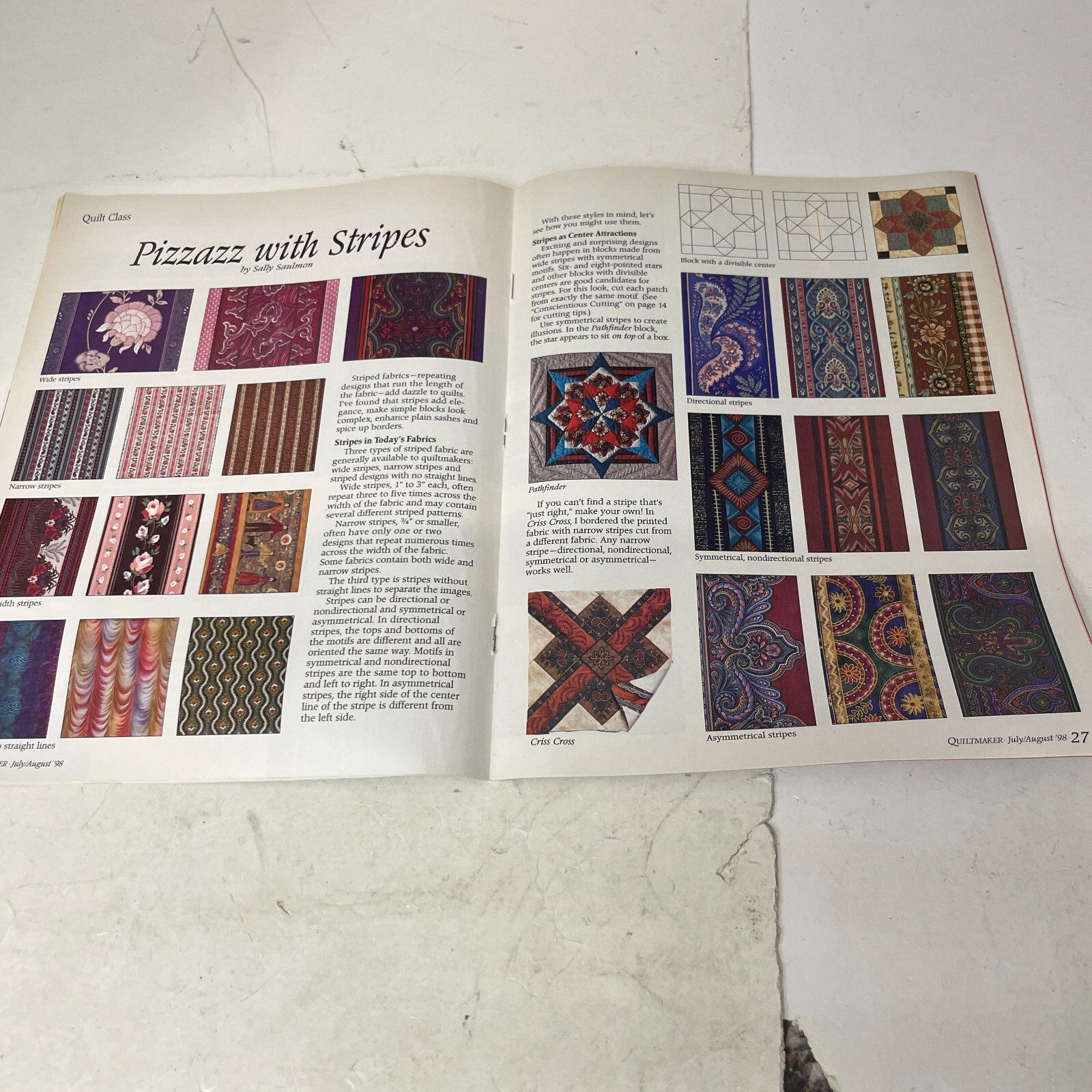 Quiltmaker Magazine July/August 1998 #62 back issues Quilting