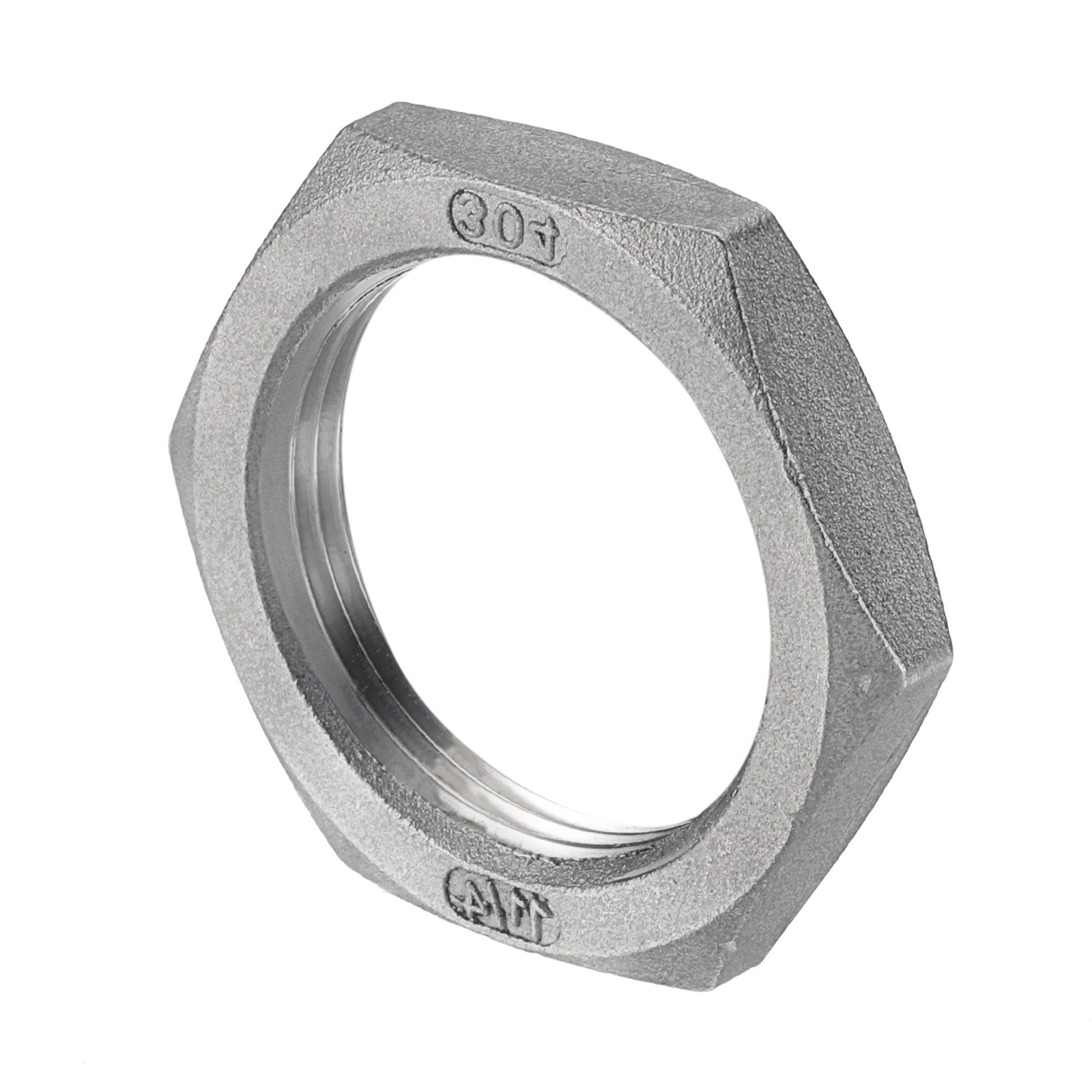 2 Pcs Cast Pipe Fitting Hex Locknut Nut g 1 1/4" Female Thread (DN32)
