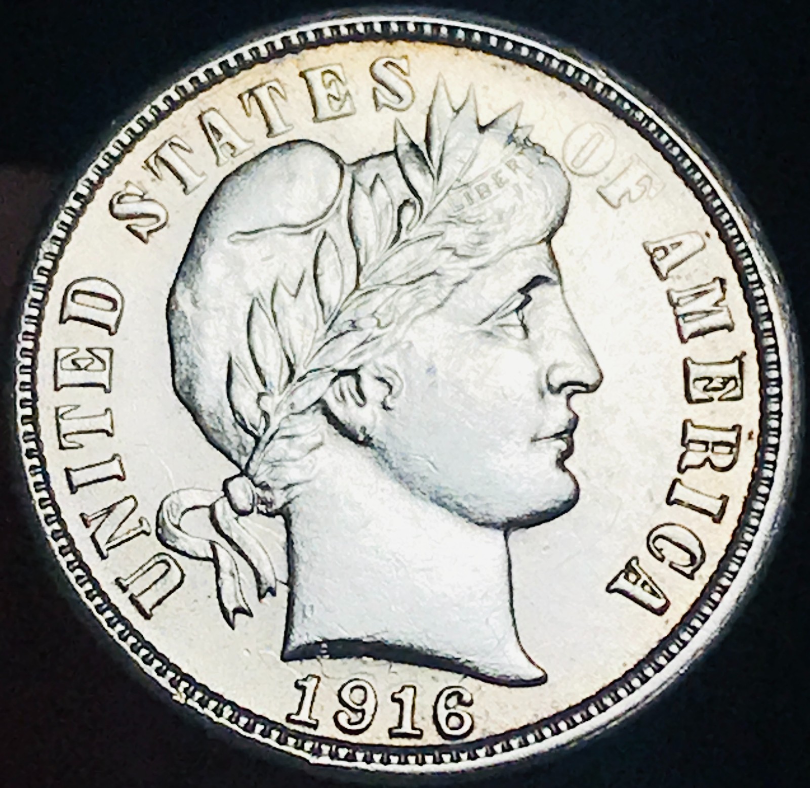 1916 S Barber Dime 10c Liberty Head UNCIRCULATED Choice Silver US Coin CC30622