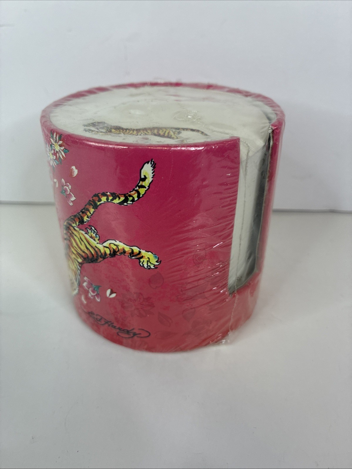 ED HARDY Tiger Pink Memo Cylinder Note Pad Round Notes Desk 600 Sheets NEW