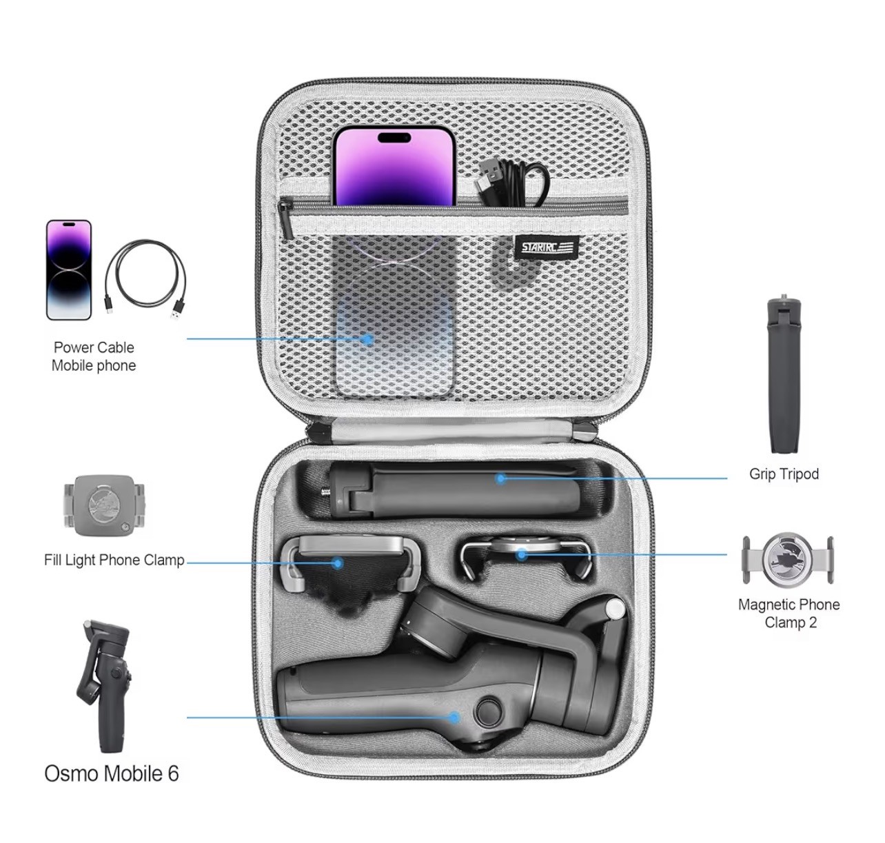 DJI Osmo Mobile 6 Smartphone Stabilizer + STARTRC storage case { DJI OM 6 }