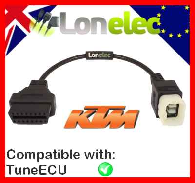 FOR KTM MOTORBIKE 6 PIN TO 16 PIN ADAPTOR INTERFACE CABLE - KTM BIKE TUNEECU