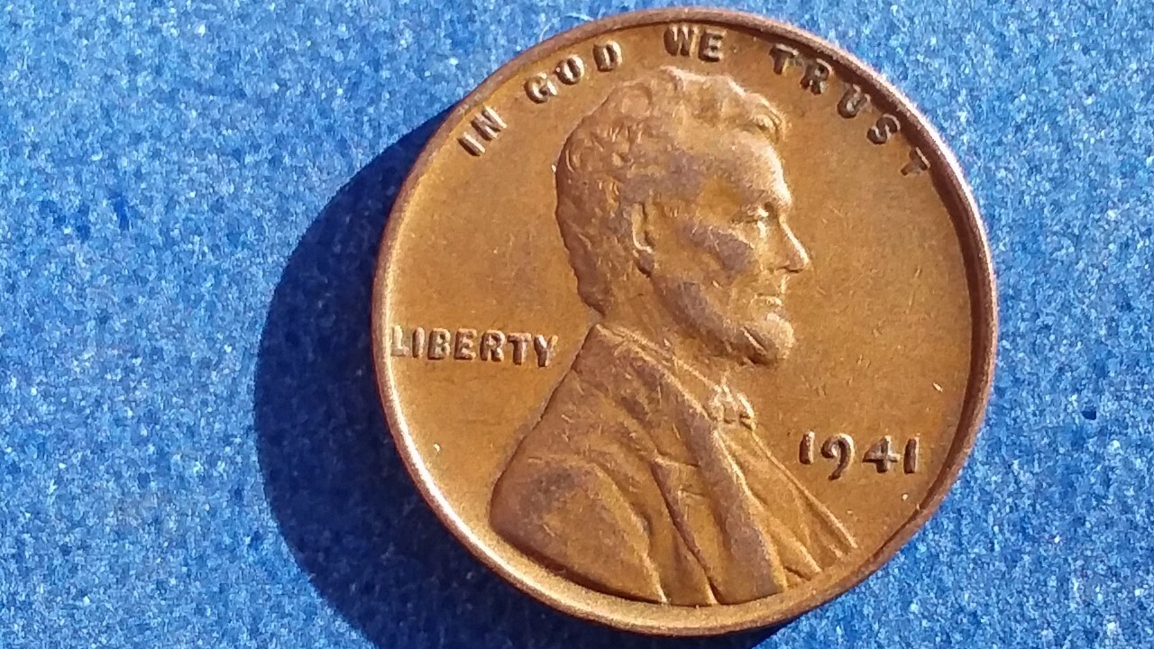 1941-P Circulated Lincoln Wheat Cent, Ships Free.