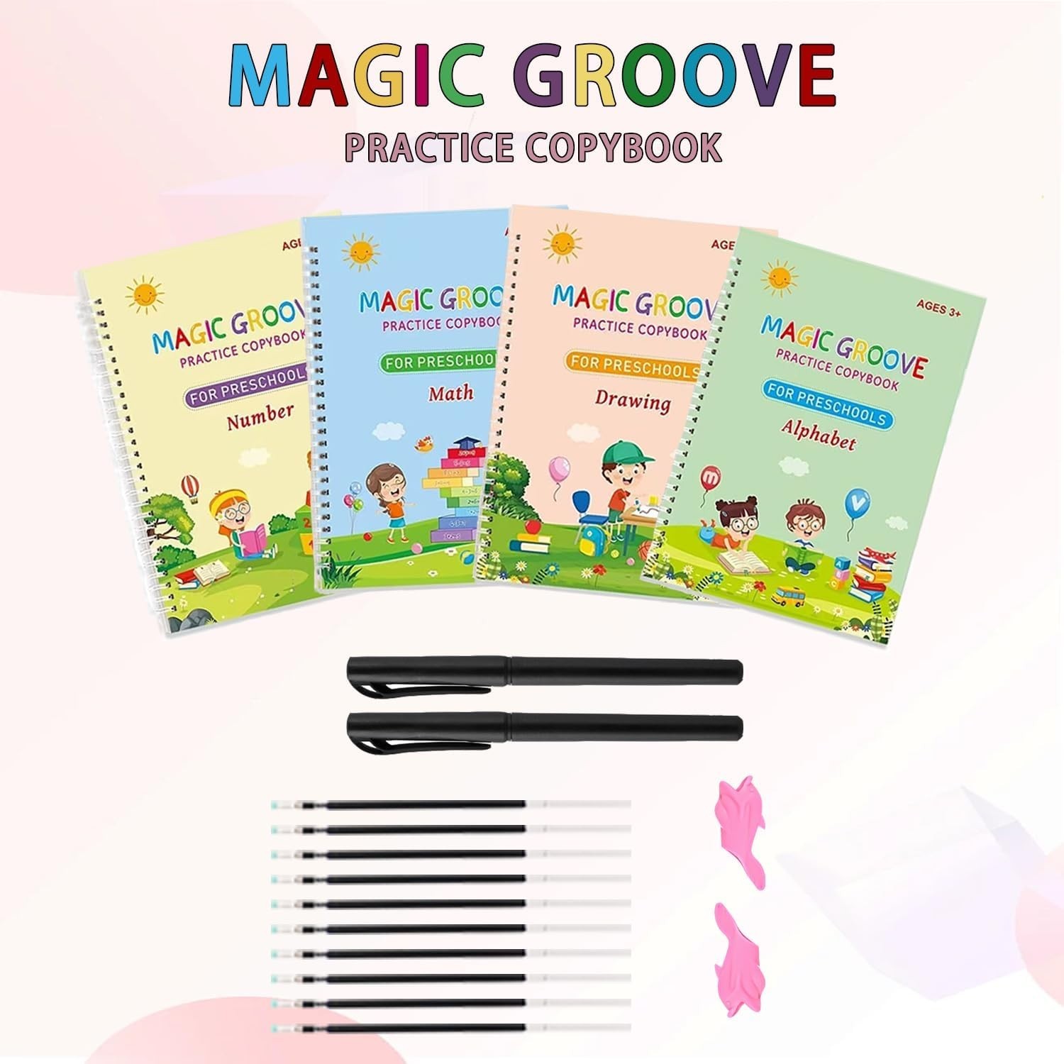Engaging Handwriting Practice Set - Magic Grooved Workbook for Young Learners